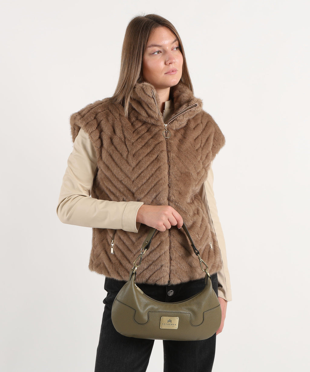 CUOIERIA FIORENTINA  Borsa Small Croissant Bella Selleria â Eleganza Urbana in Pelle di Vitello