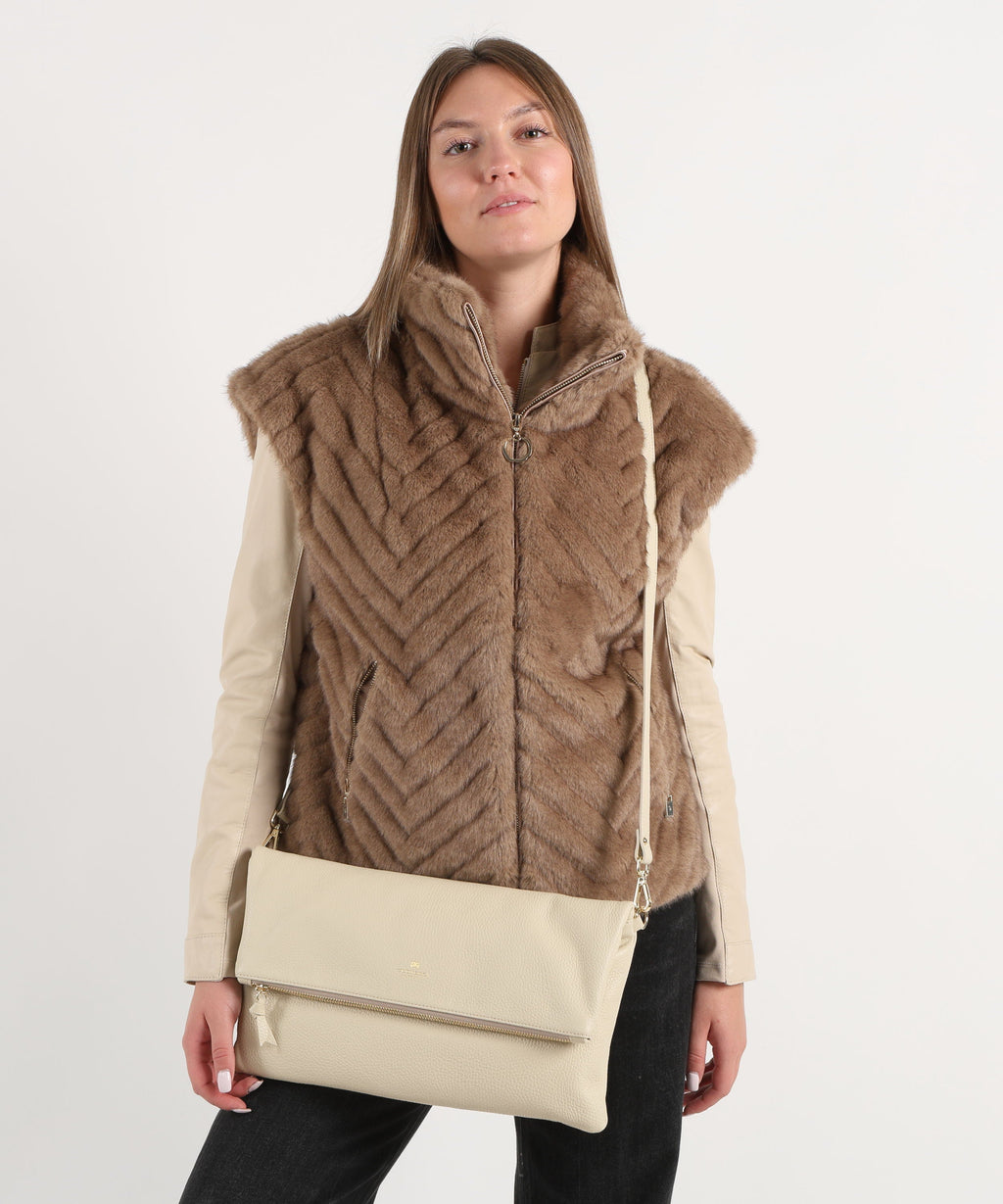 CUOIERIA FIORENTINA  Maxi Clutch Velvet â Eleganza Glam in Pelle di Vitello