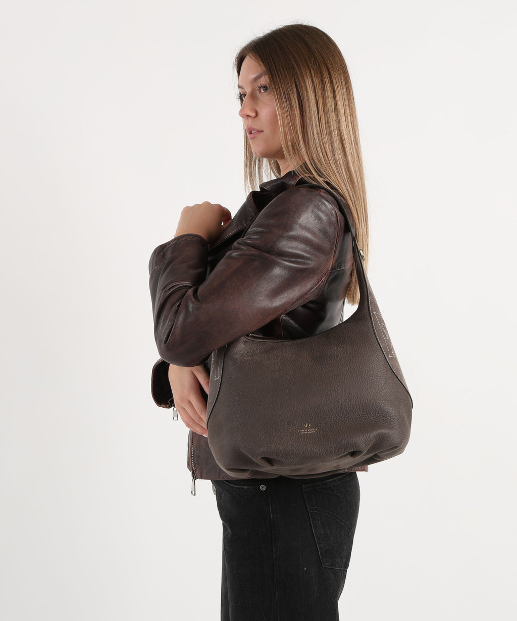 CUOIERIA FIORENTINA  Hobo Grande Maxima â Eleganza e Carattere in Pelle Nabuk