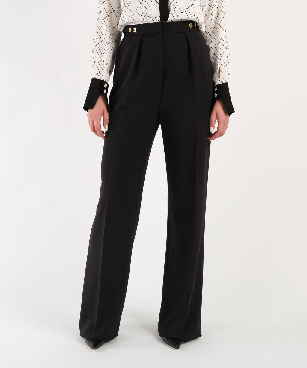 ELISABETTA FRANCHI Pantalone elegante con gioiello