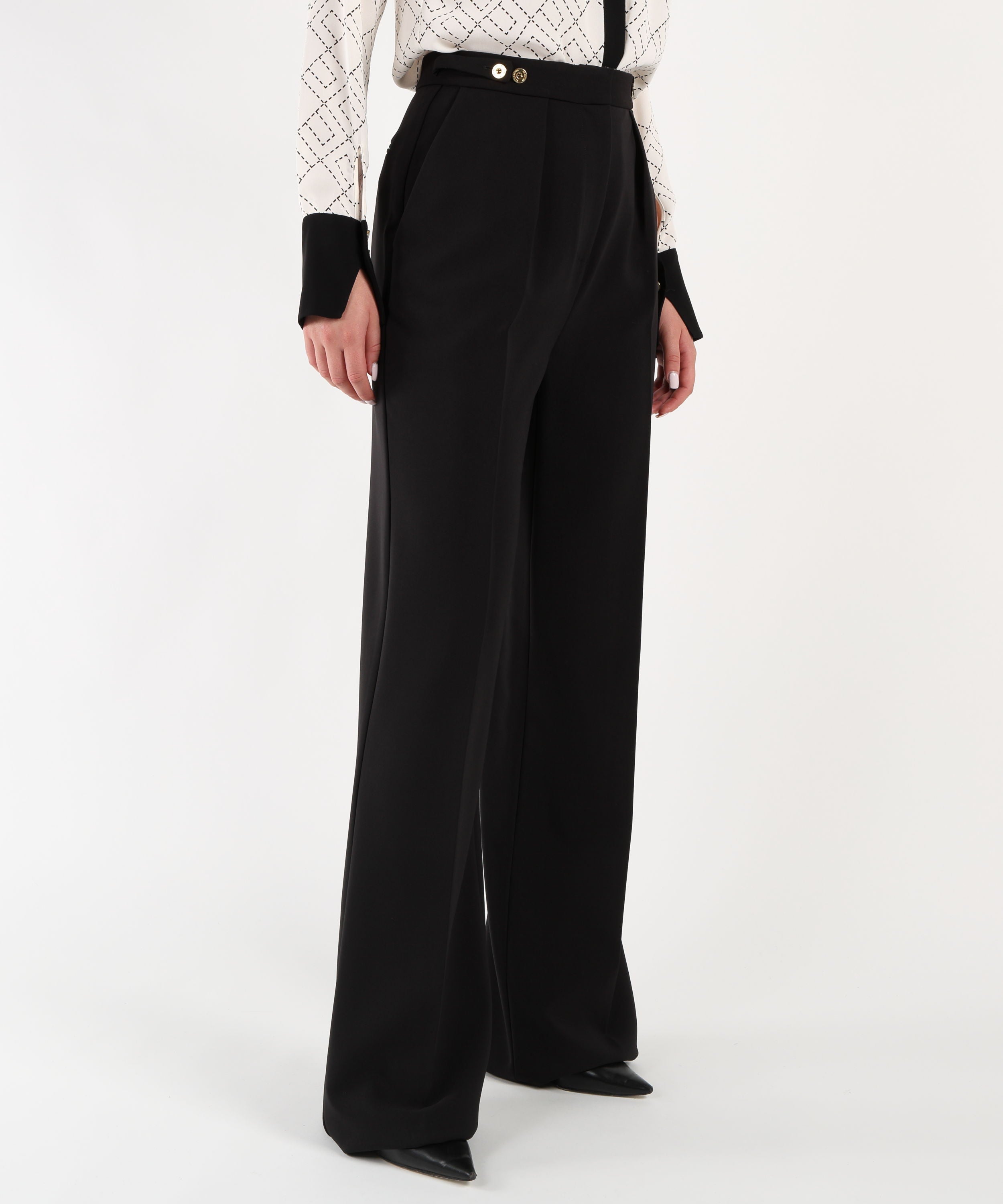 ELISABETTA FRANCHI Pantalone elegante con gioiello