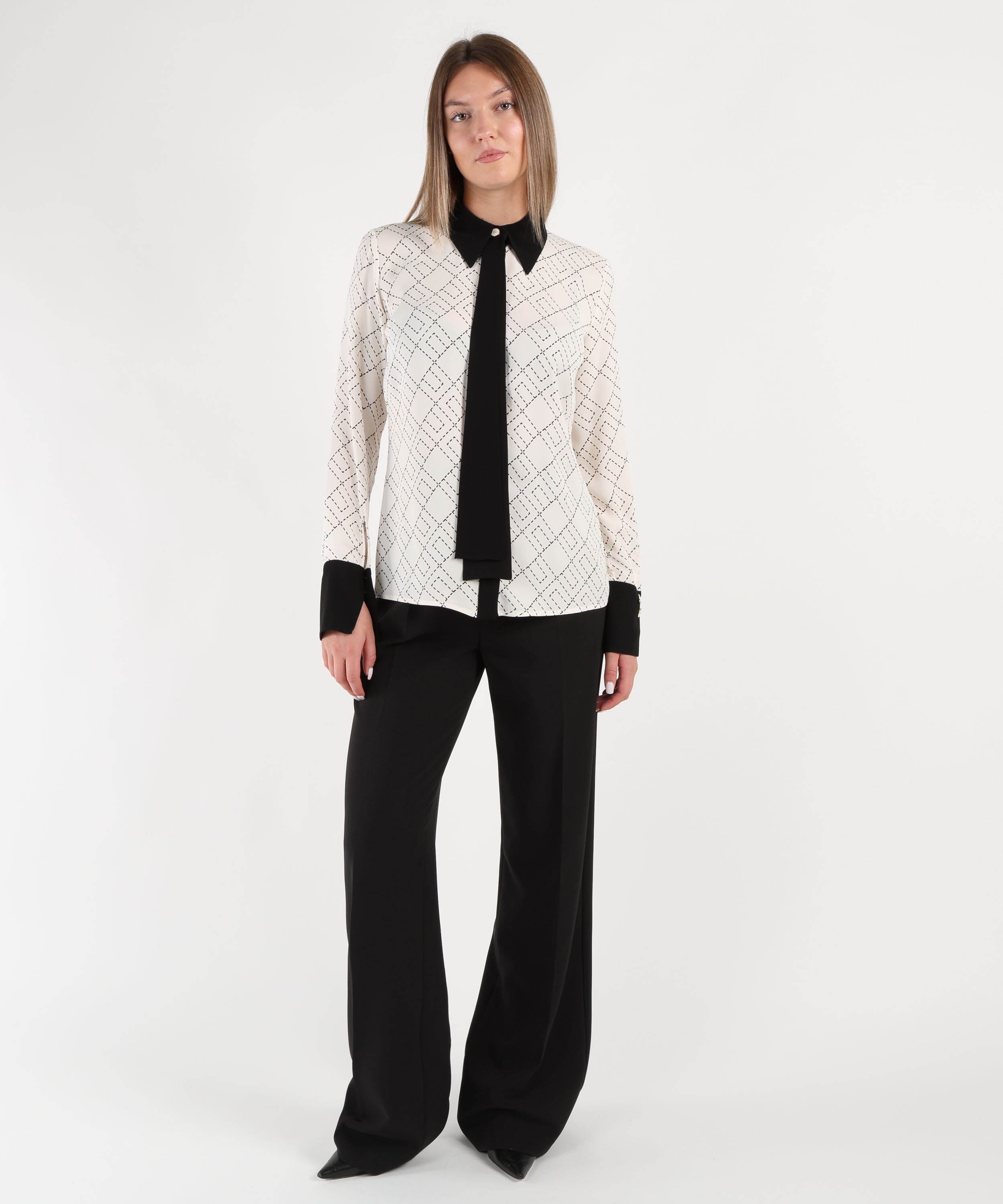 ELISABETTA FRANCHI Pantalone elegante con gioiello