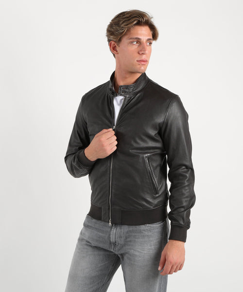 BOMBOOGIE Bomber in pelle