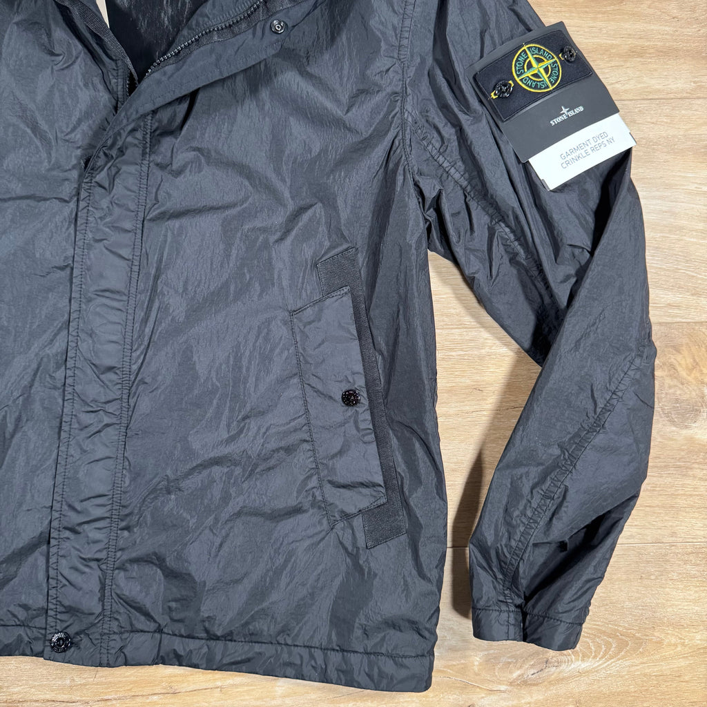 Stone Island Crinkle Reps R-NY Jacket in Black -Usfansport
