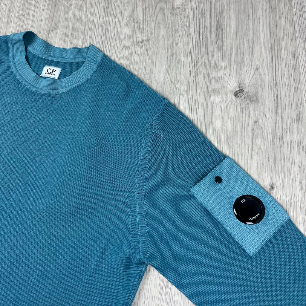 CP Company Knit Sweatshirt - Aegean Blue -Usfansport