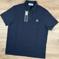 Stone Island Organic Cotton Pique Polo Shirt in Navy -Usfansport