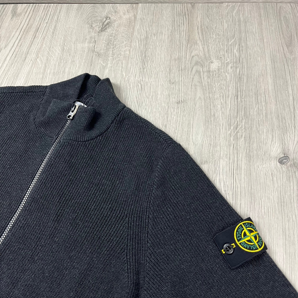 Stone Island Knit Cardigan - Charcoal -Usfansport