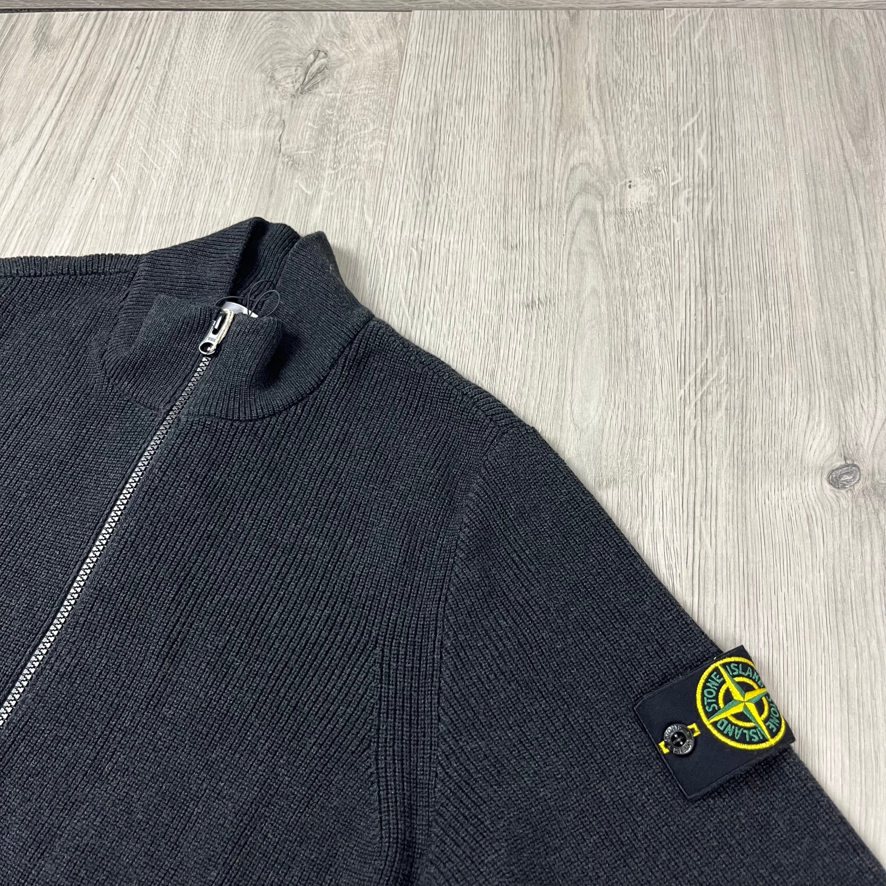 Stone Island Knit Cardigan - Charcoal -Usfansport