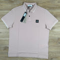 Stone Island Organic Cotton Pique Polo Shirt in Antique Rose -Usfansport
