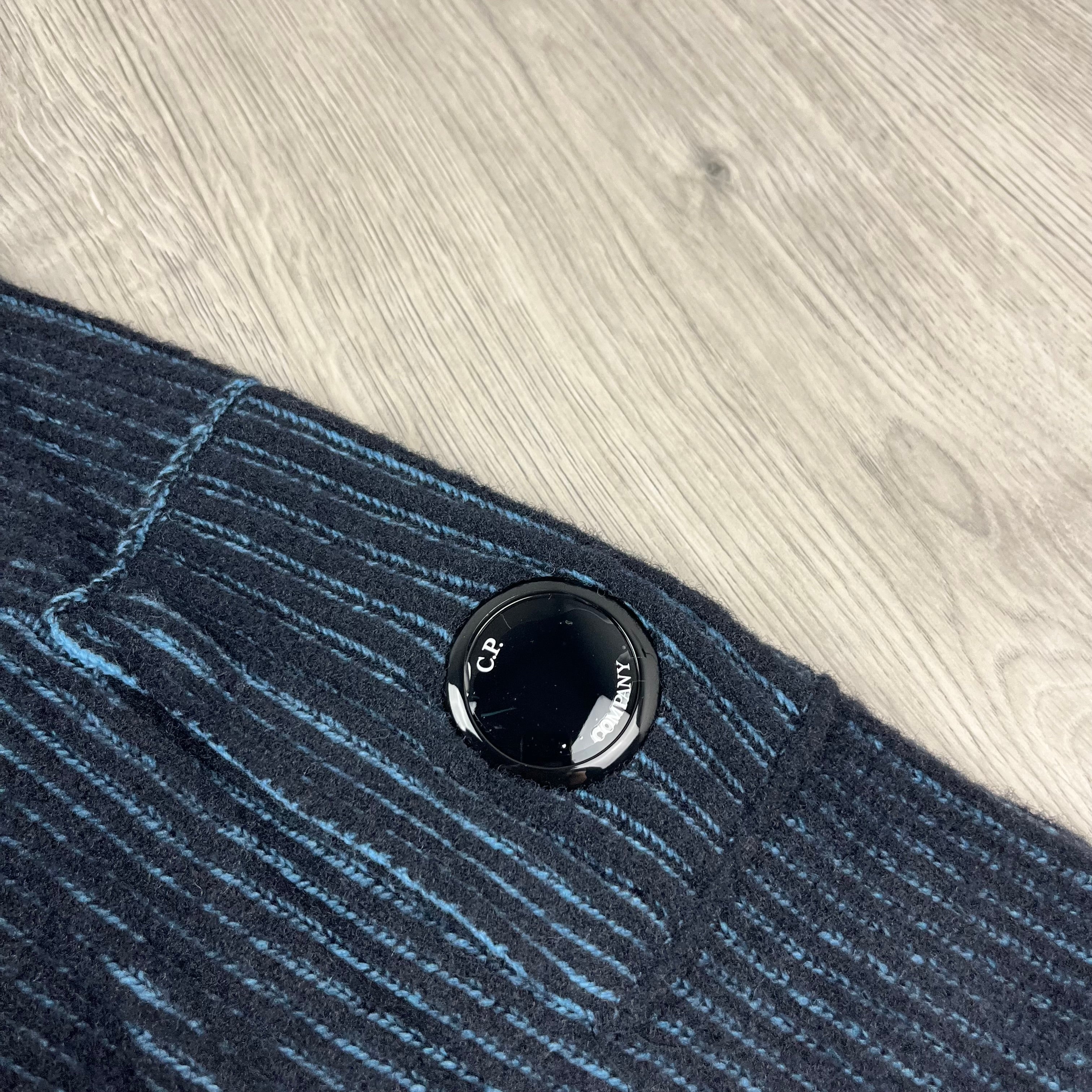 CP Company Knit Zip Fleece - Aegean Blue -Usfansport