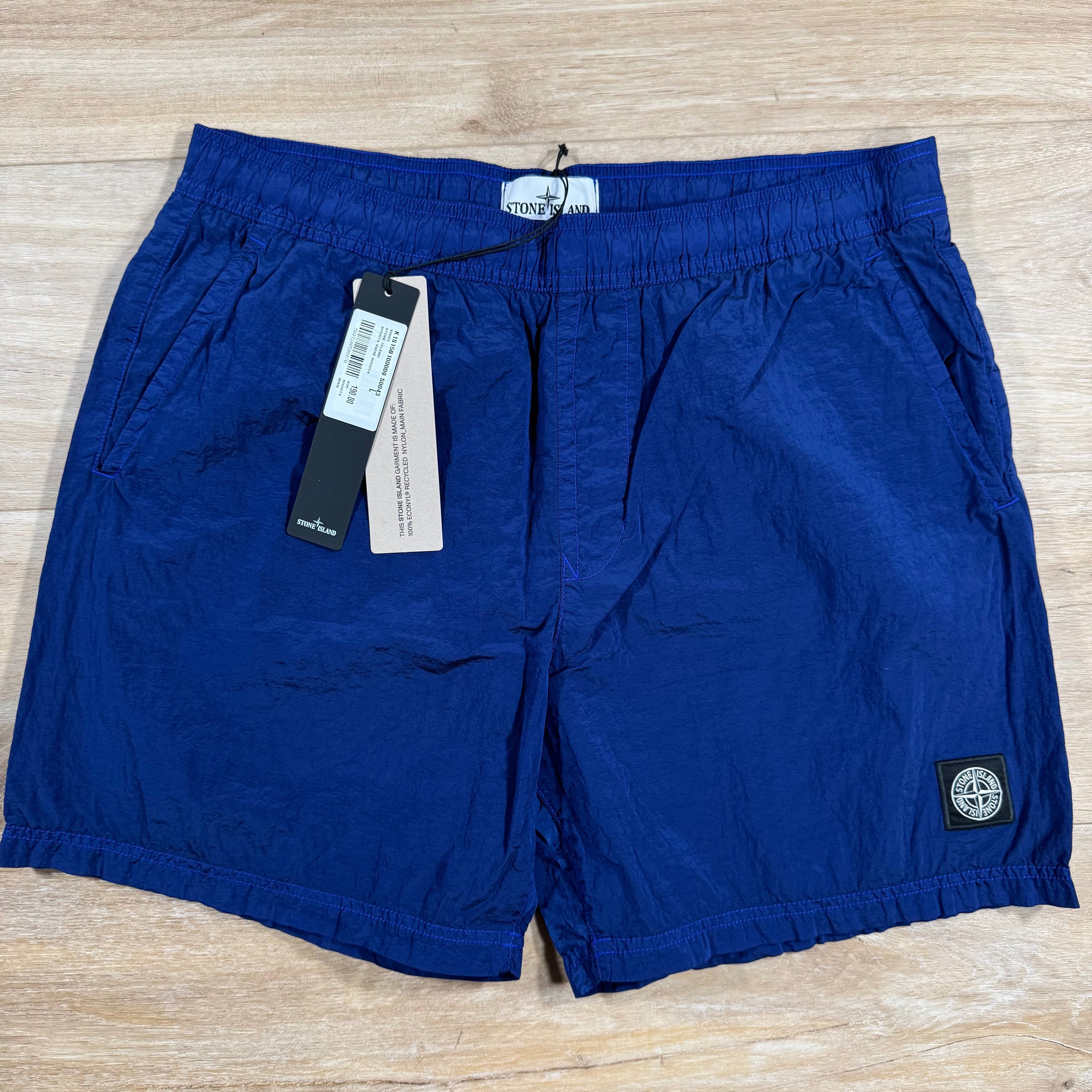 Stone Island Nylon Metal Swim Shorts in Bright Blue -Usfansport