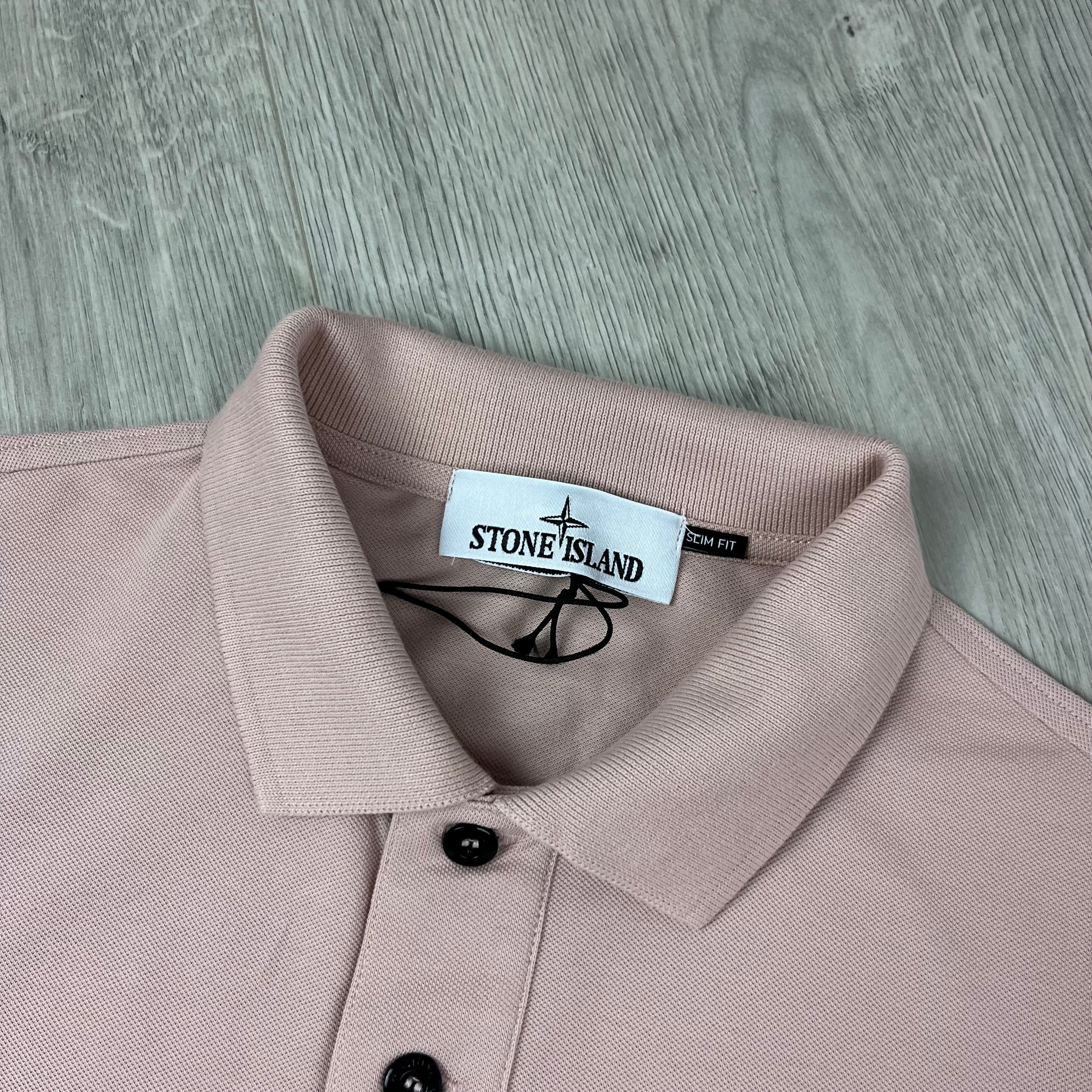 Stone Island Patch Polo Shirt - Rose -Usfansport