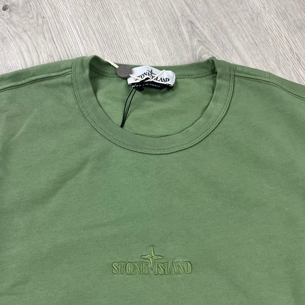 Stone Island Dyed Sweatshirt - Sage Green -Usfansport