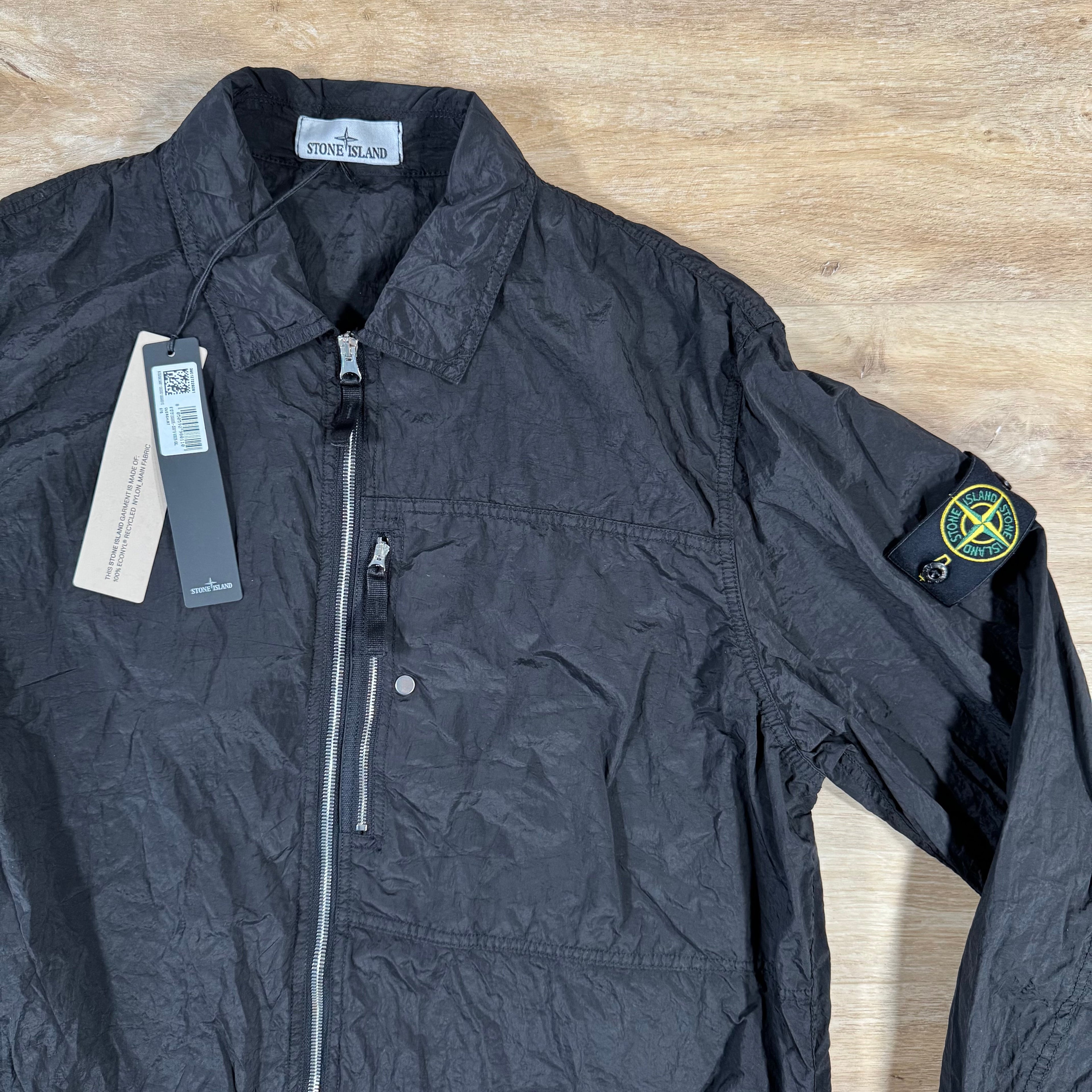 Stone Island Nylon Metal Overshirt in Black -Usfansport