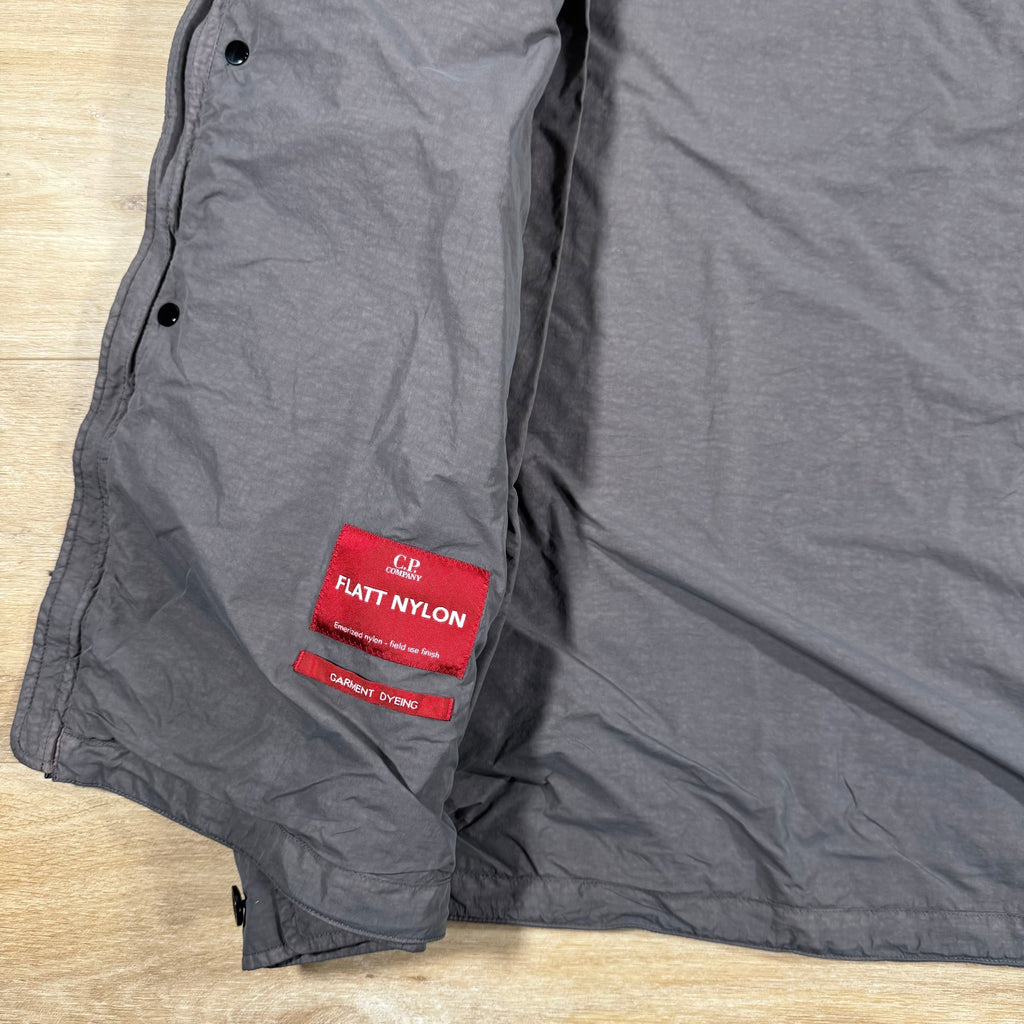 CP Company Flatt Nylon Hooded Lens Overshirt in Violet -Usfansport