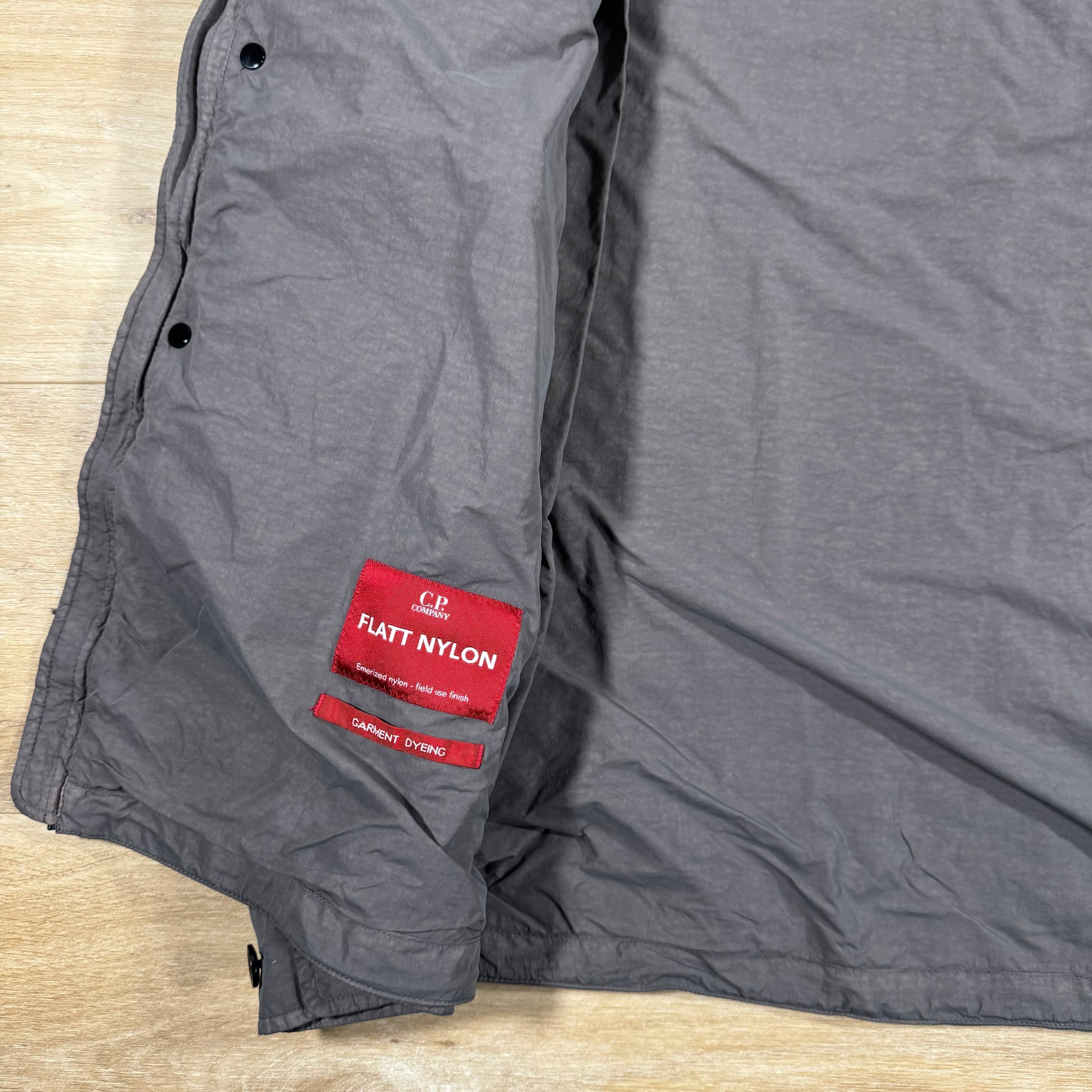 CP Company Flatt Nylon Hooded Lens Overshirt in Violet -Usfansport