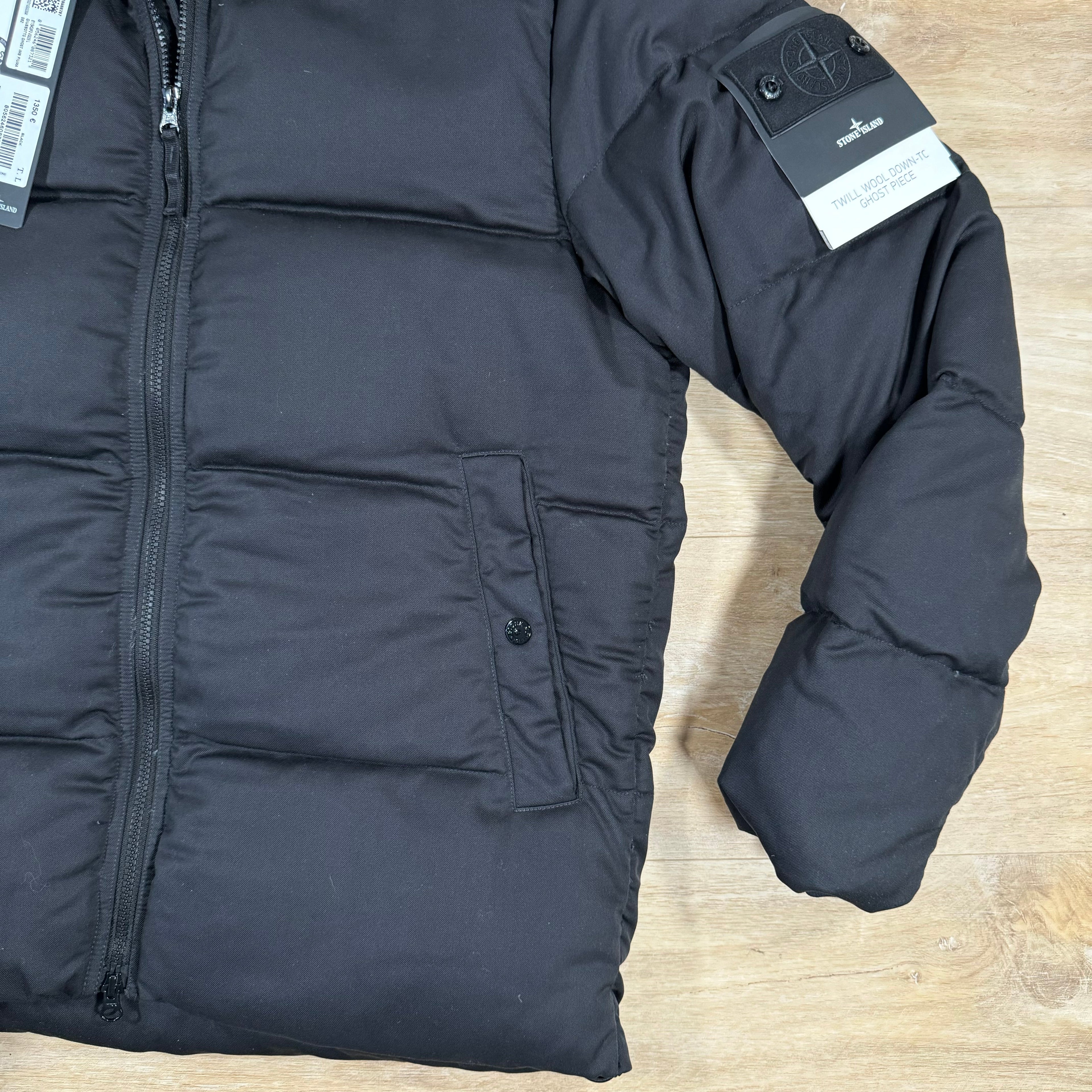 Stone Island Down-TC Ghost Jacket in Black -Usfansport