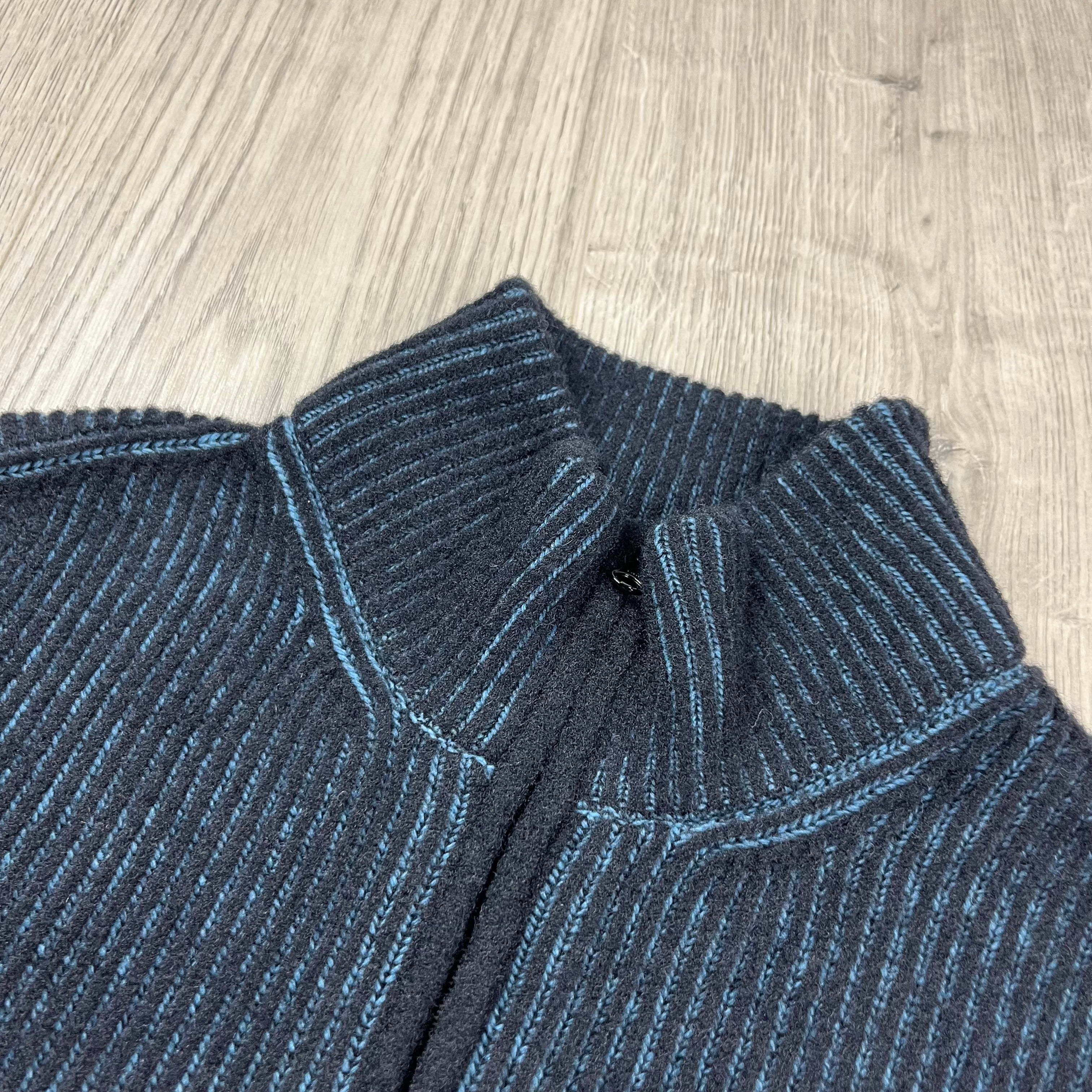 CP Company Knit Zip Fleece - Aegean Blue -Usfansport