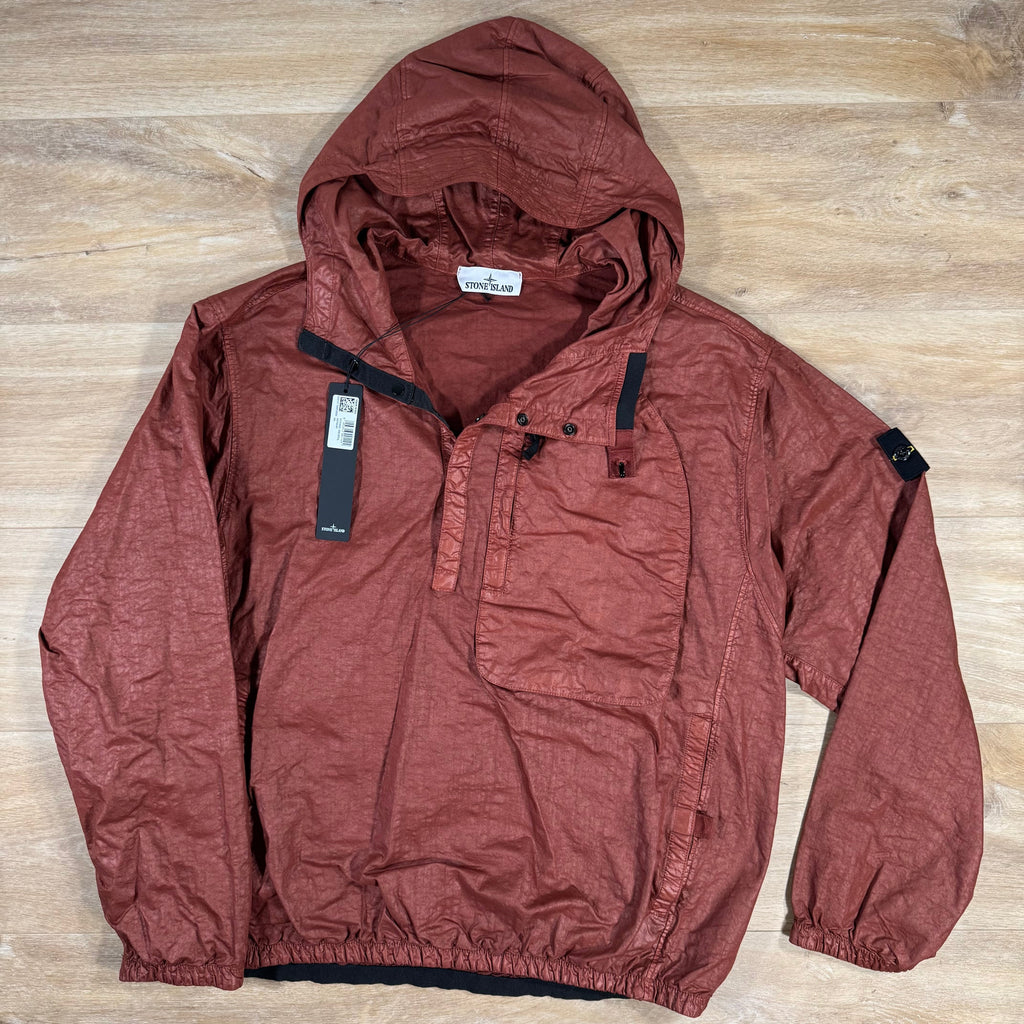 Stone Island Organic Look Nylon Panama-TC Anorak Jacket in Copper -Usfansport