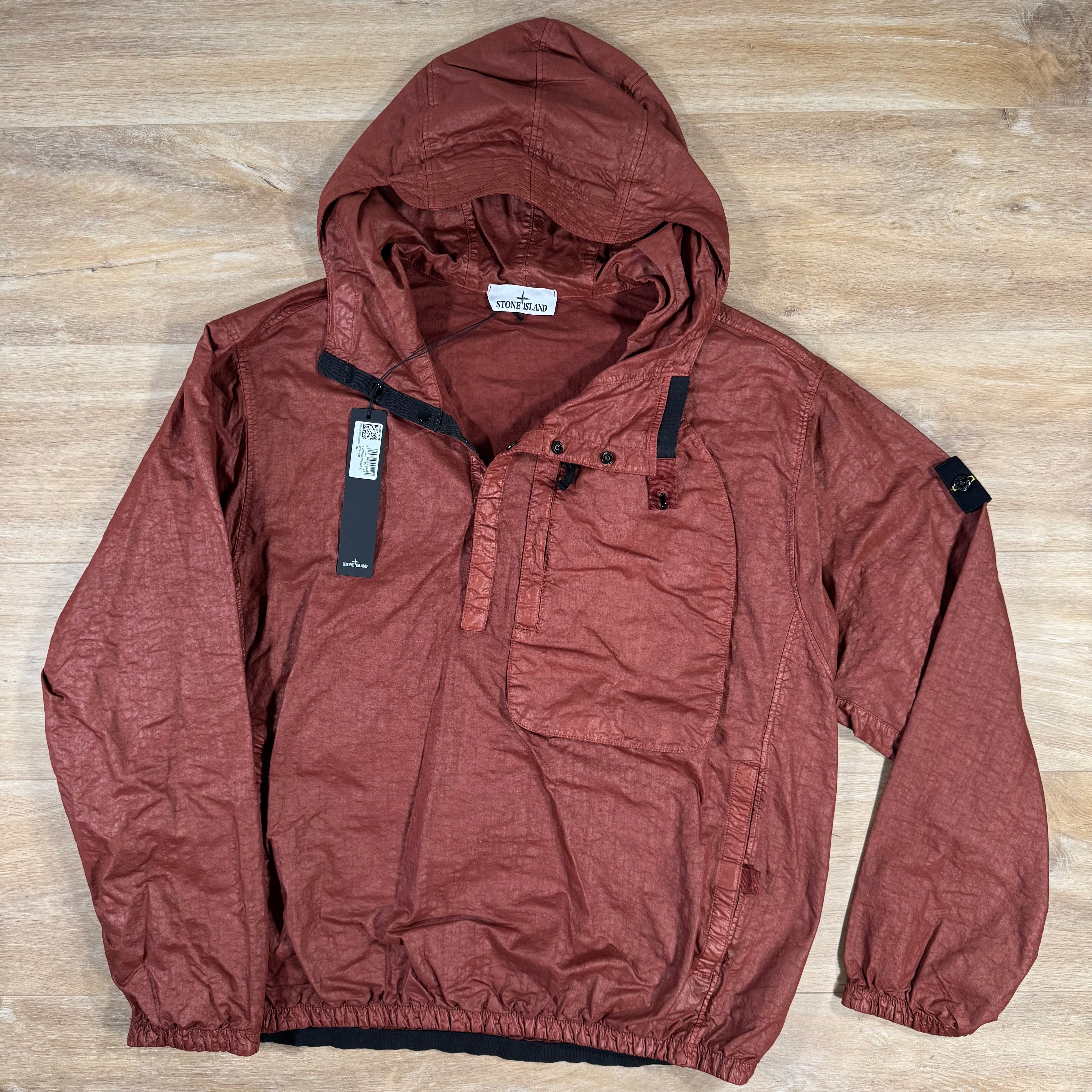 Stone Island Organic Look Nylon Panama-TC Anorak Jacket in Copper -Usfansport