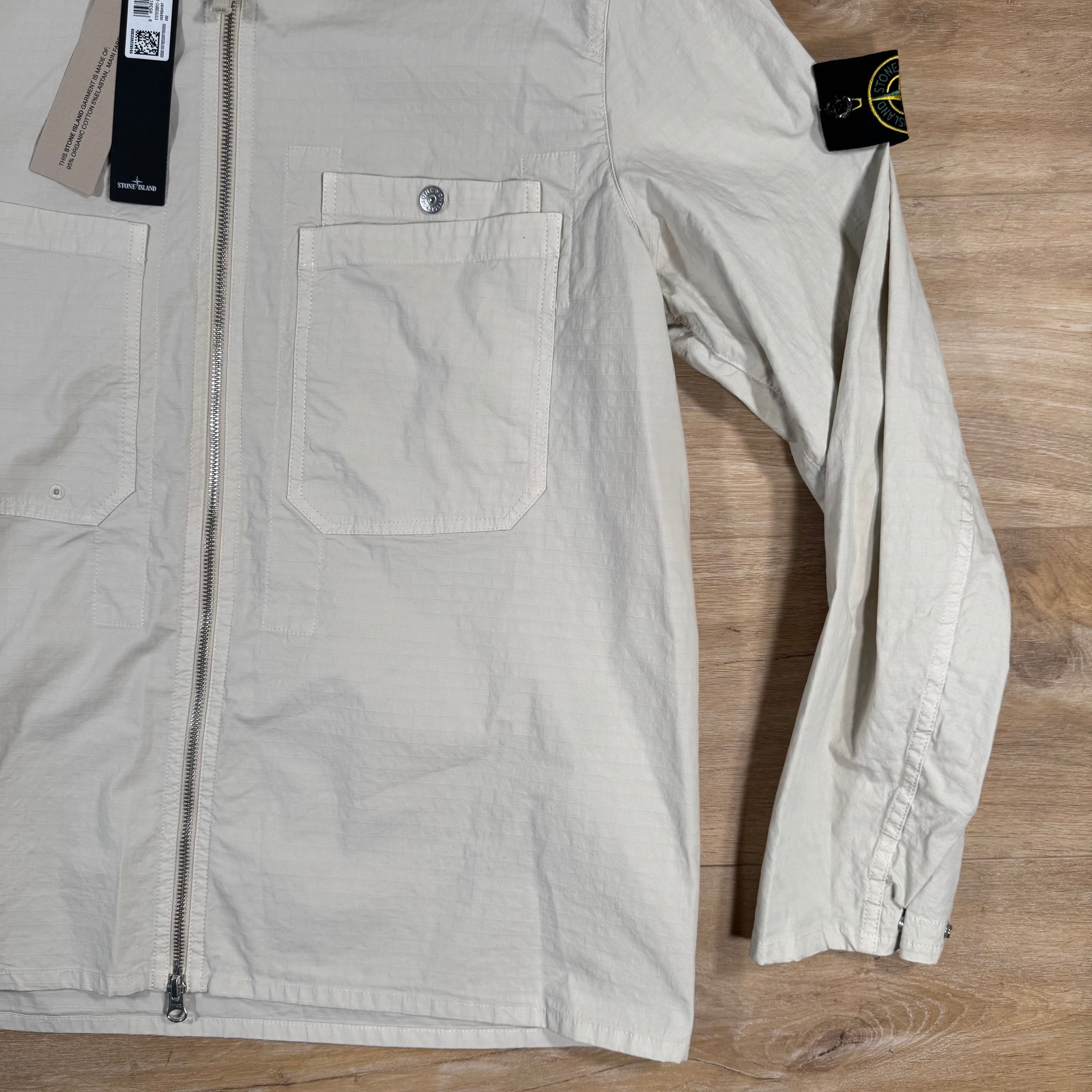 Stone Island Mil-Spec Stretch Ripstop-TC Overshirt in Sand -Usfansport