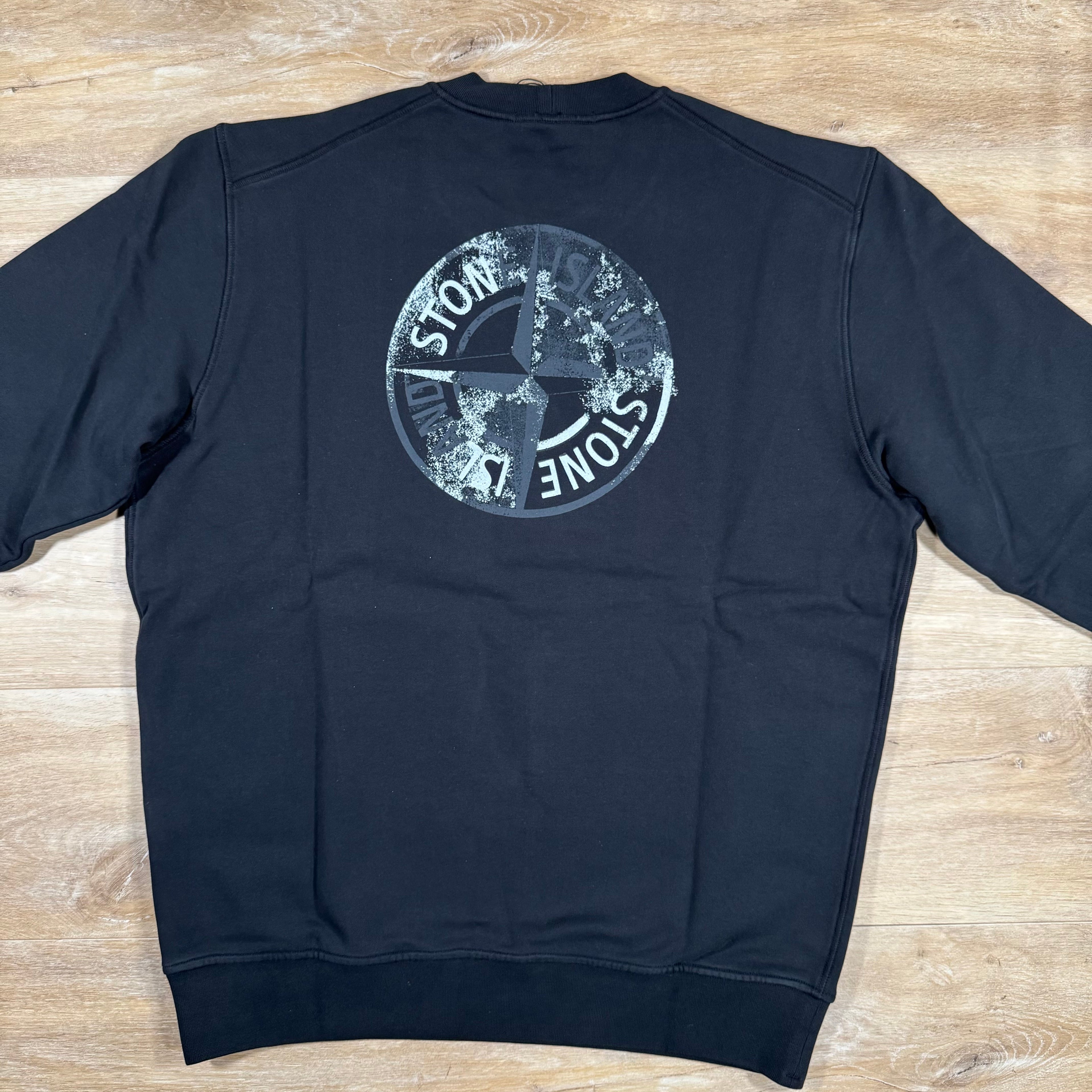 Stone Island Reverse Compass Logo Sweatshirt in Black -Usfansport