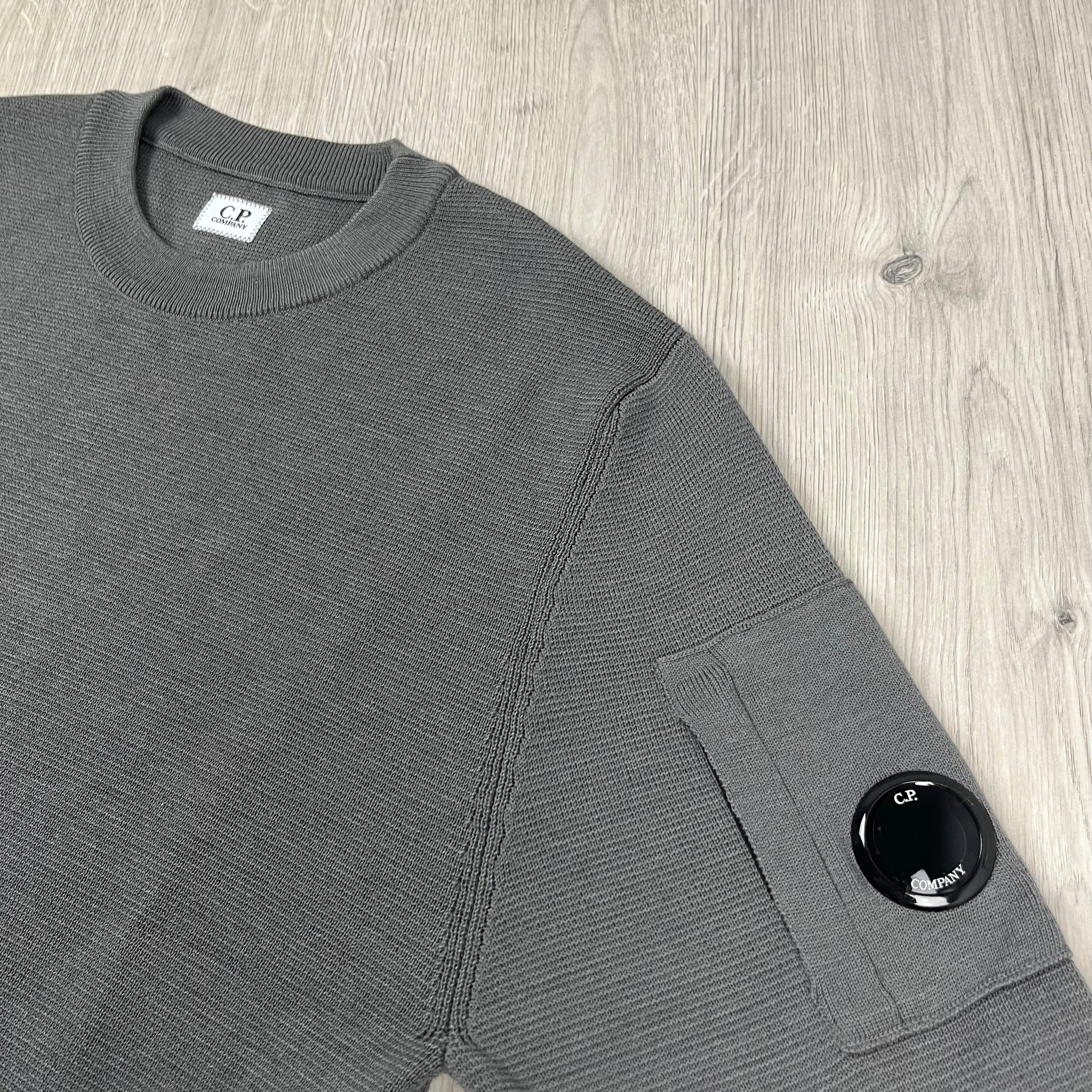 CP Company Knit Sweatshirt - Gunmetal -Usfansport