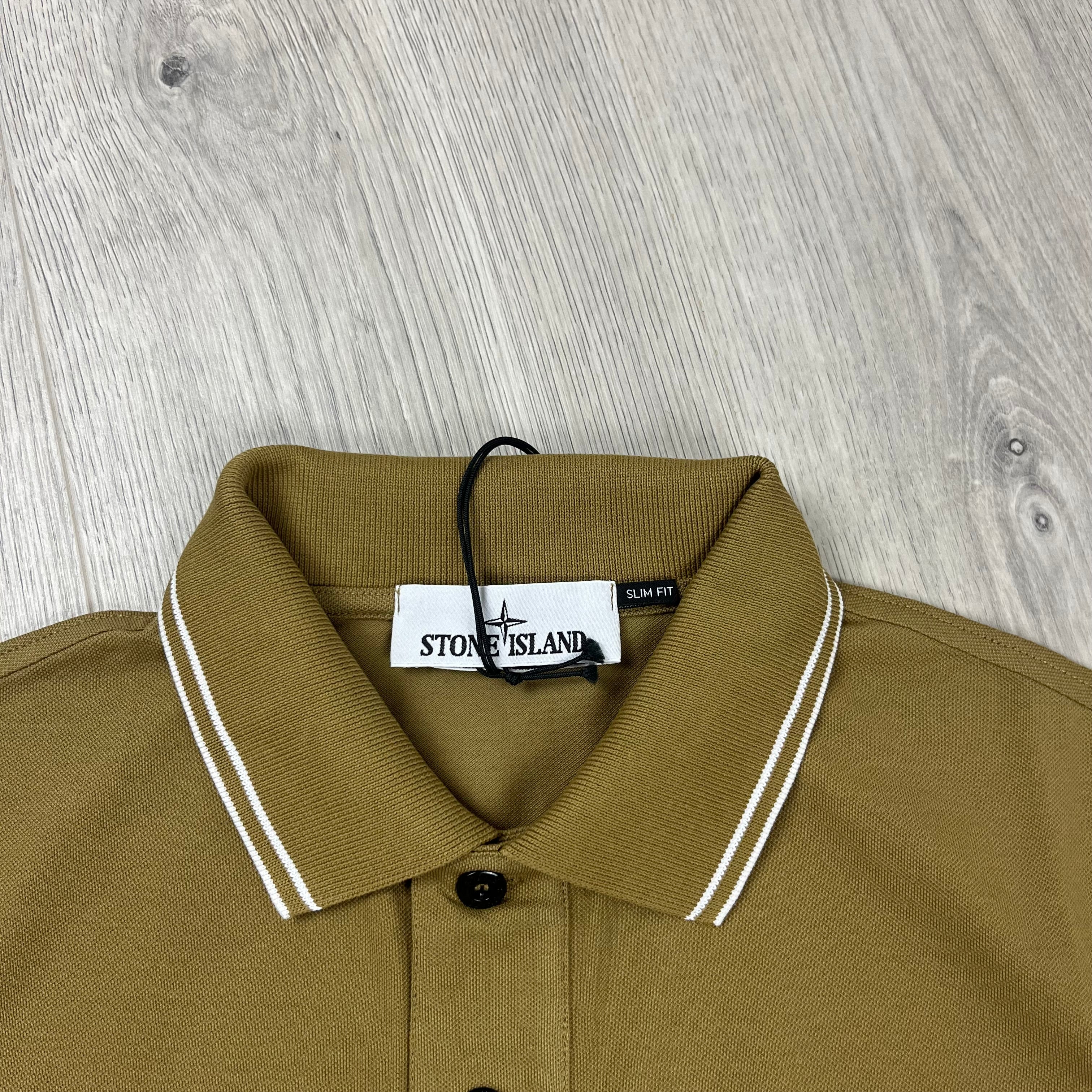 Stone Island Patch Polo Shirt - Beige -Usfansport