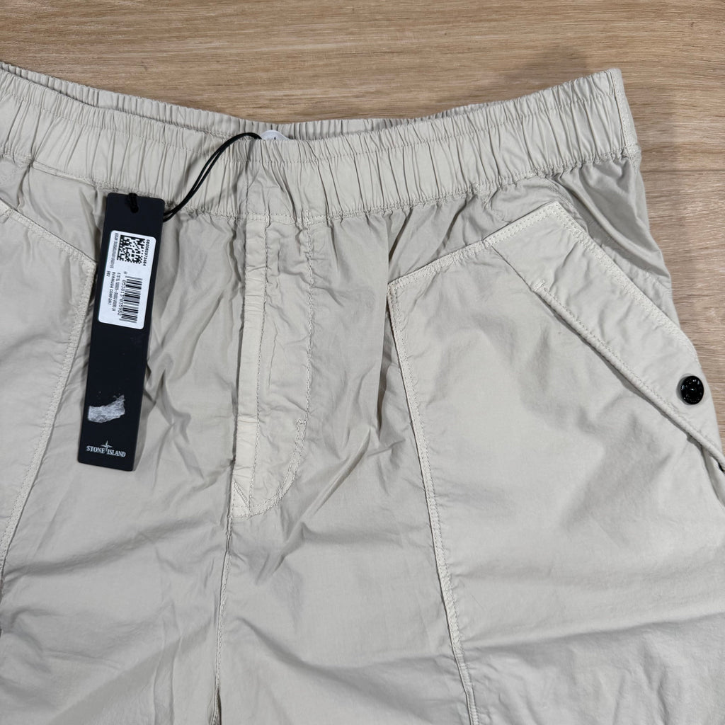 Stone Island Stretch Tela Bermuda Shorts in Sand -Usfansport