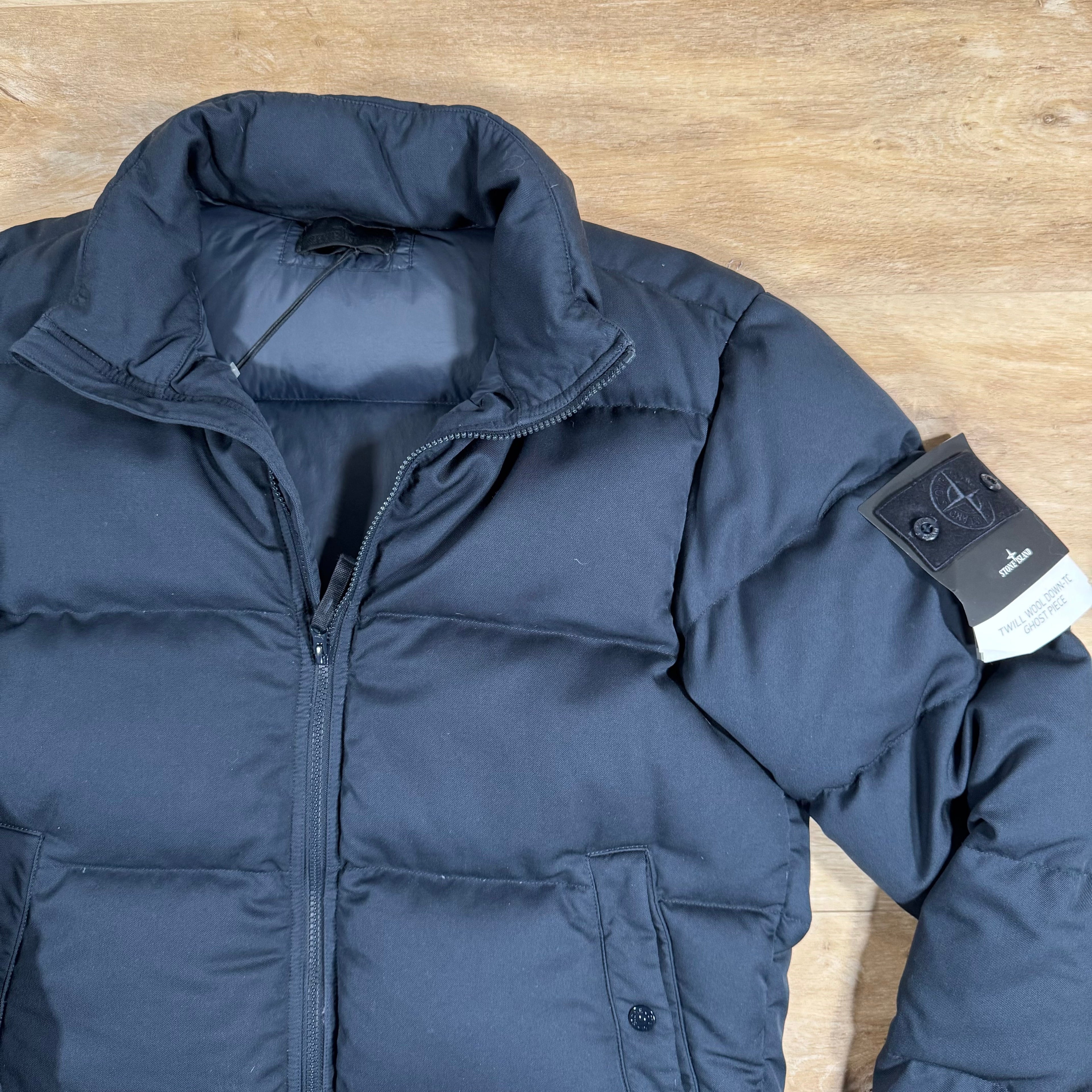 Stone Island Down-TC Ghost Jacket in Navy -Usfansport