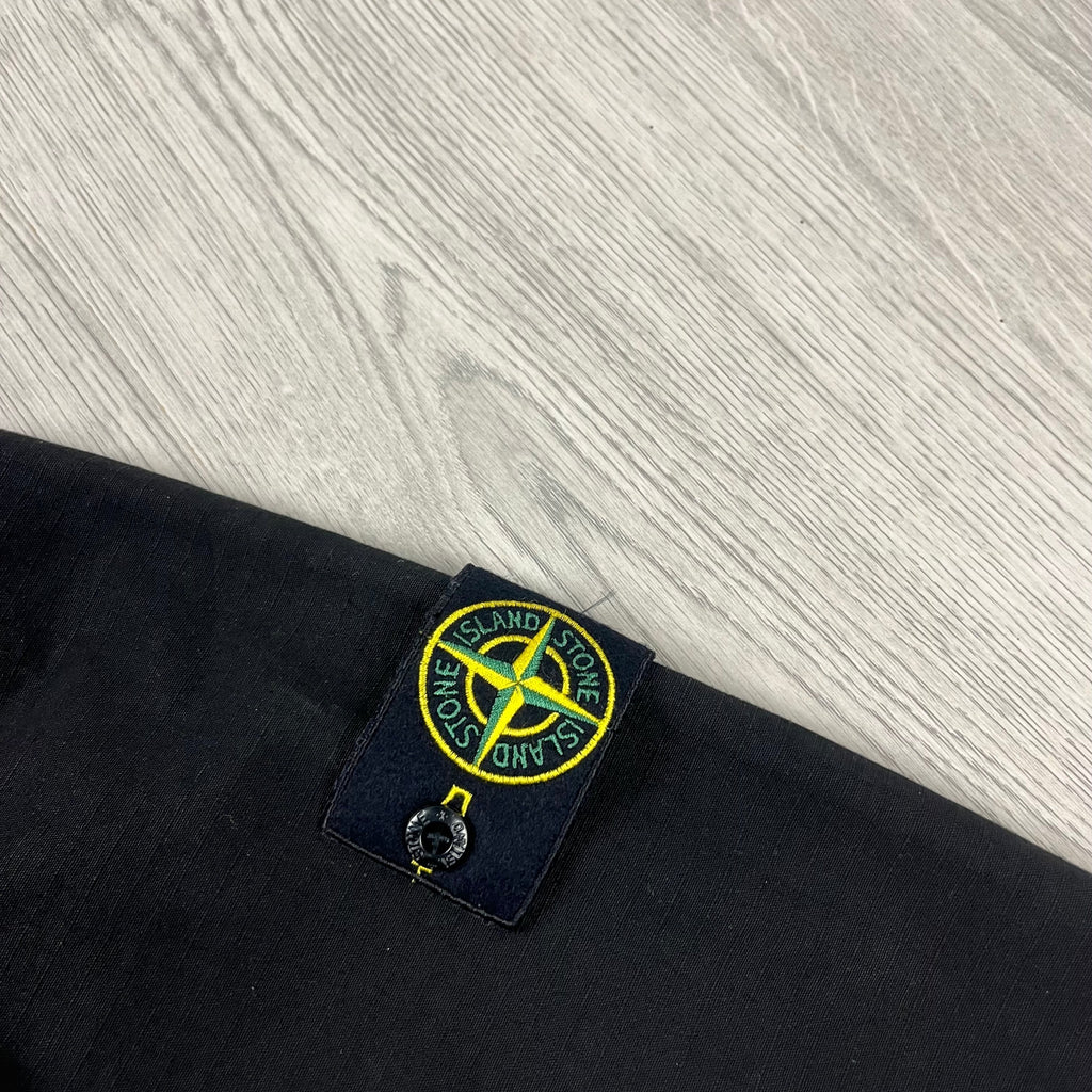 Stone Island Zip Overshirt - Black -Usfansport