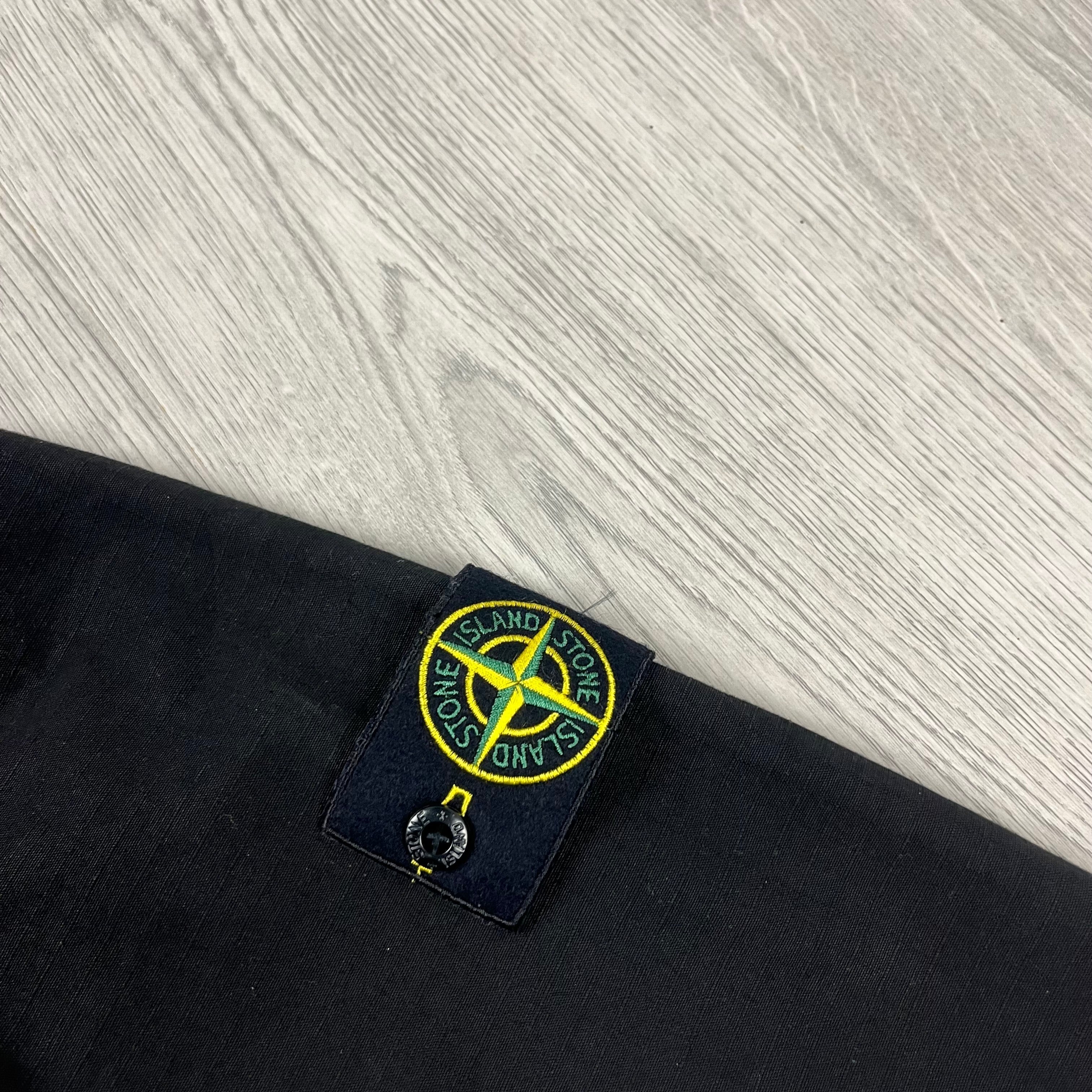 Stone Island Zip Overshirt - Black -Usfansport