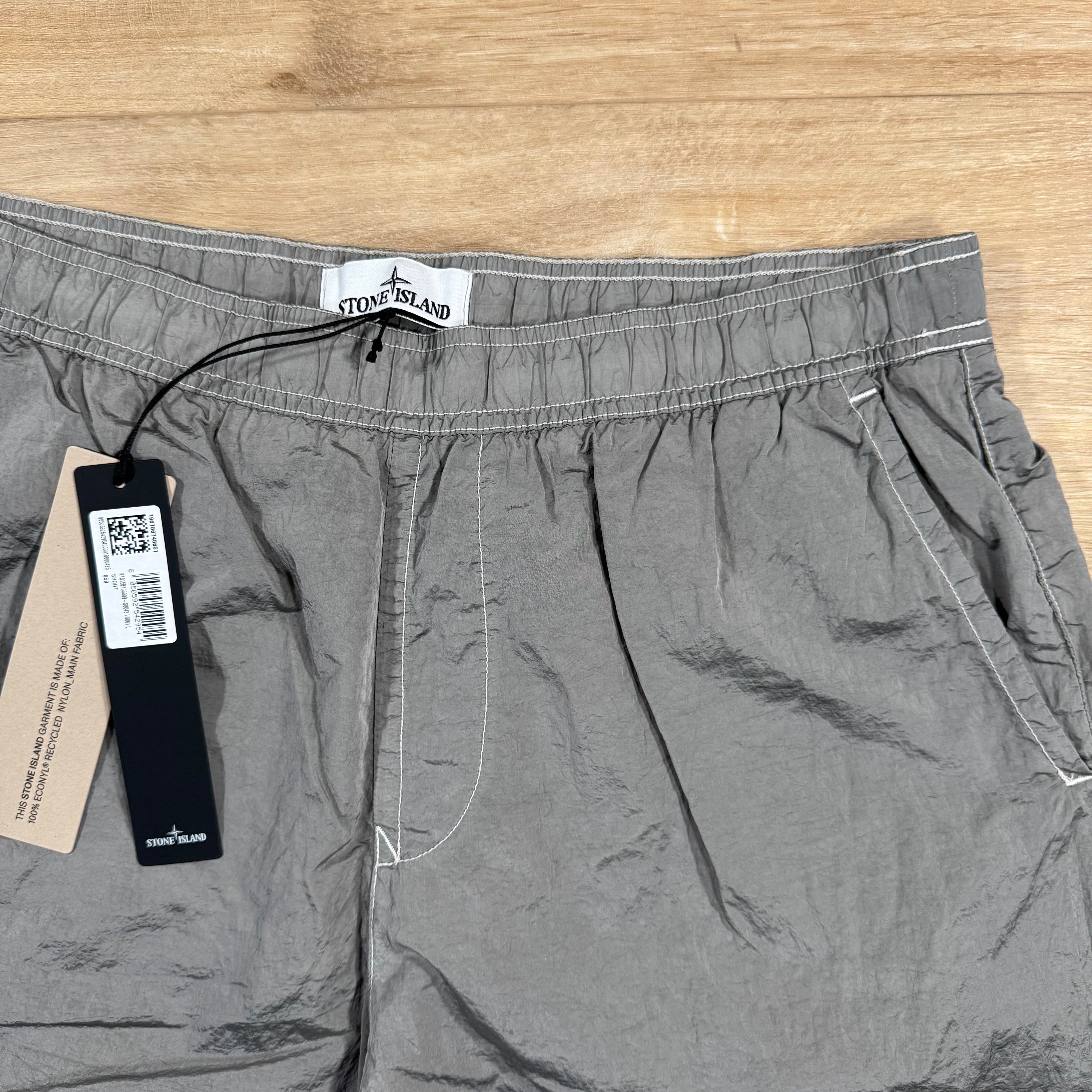Stone Island Nylon Metal Swim Shorts in Pearl Grey -Usfansport