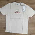 CP Company Natural Jersey Logo T-Shirt in Pistachio Shell - Beige -Usfansport