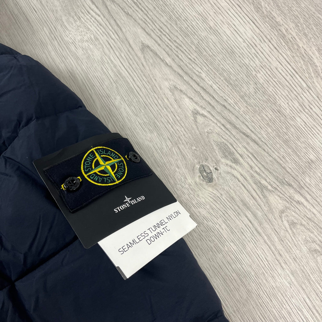 Stone Island Nylon Down Jacket - Navy -Usfansport