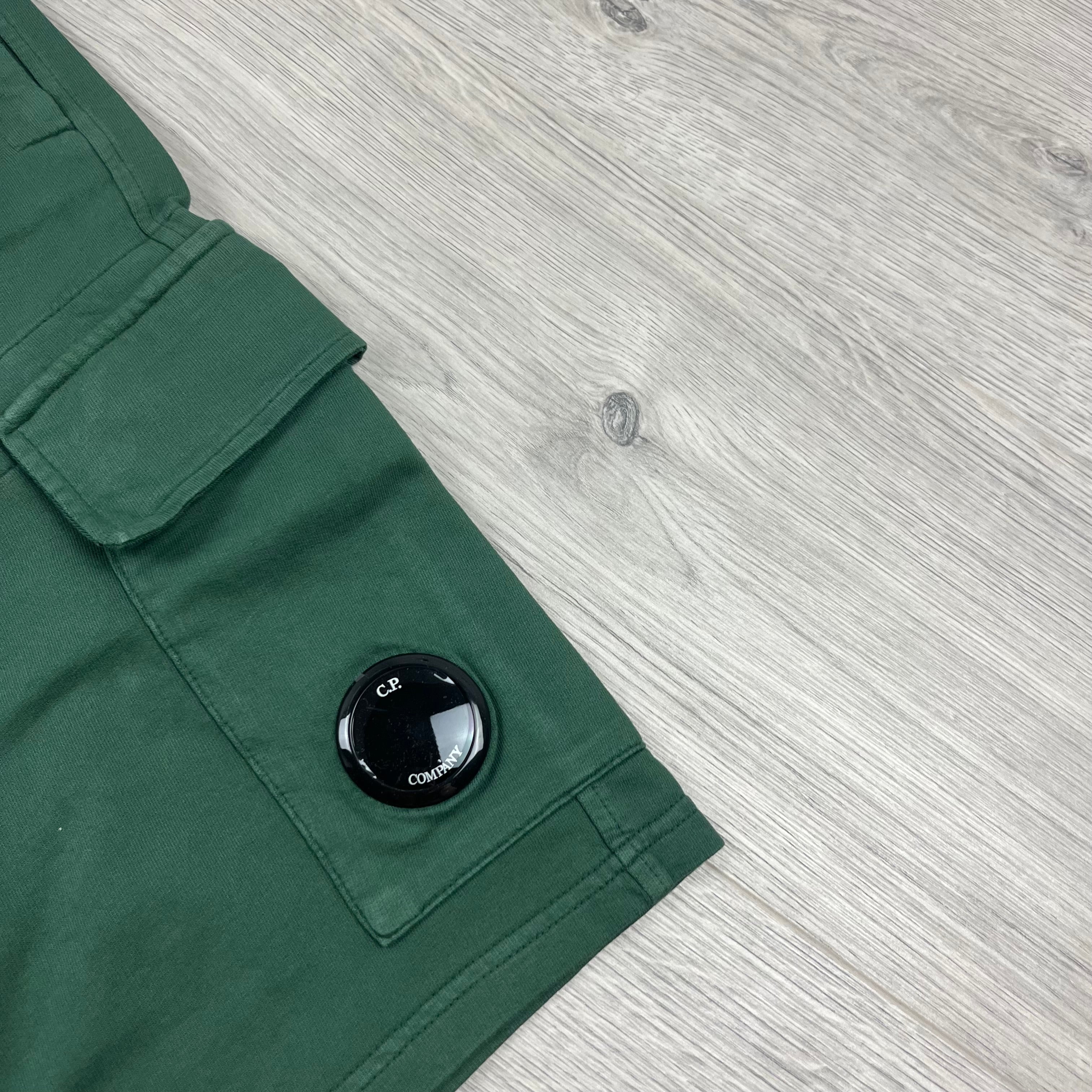 CP Company Jersey Shorts - Duck Green -Usfansport