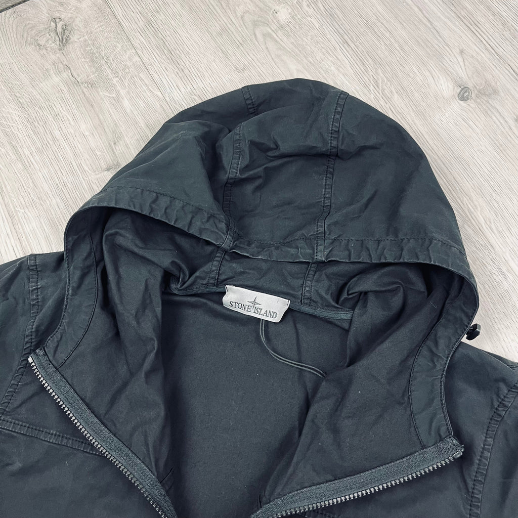 Stone Island Hooded Overshirt - Black -Usfansport