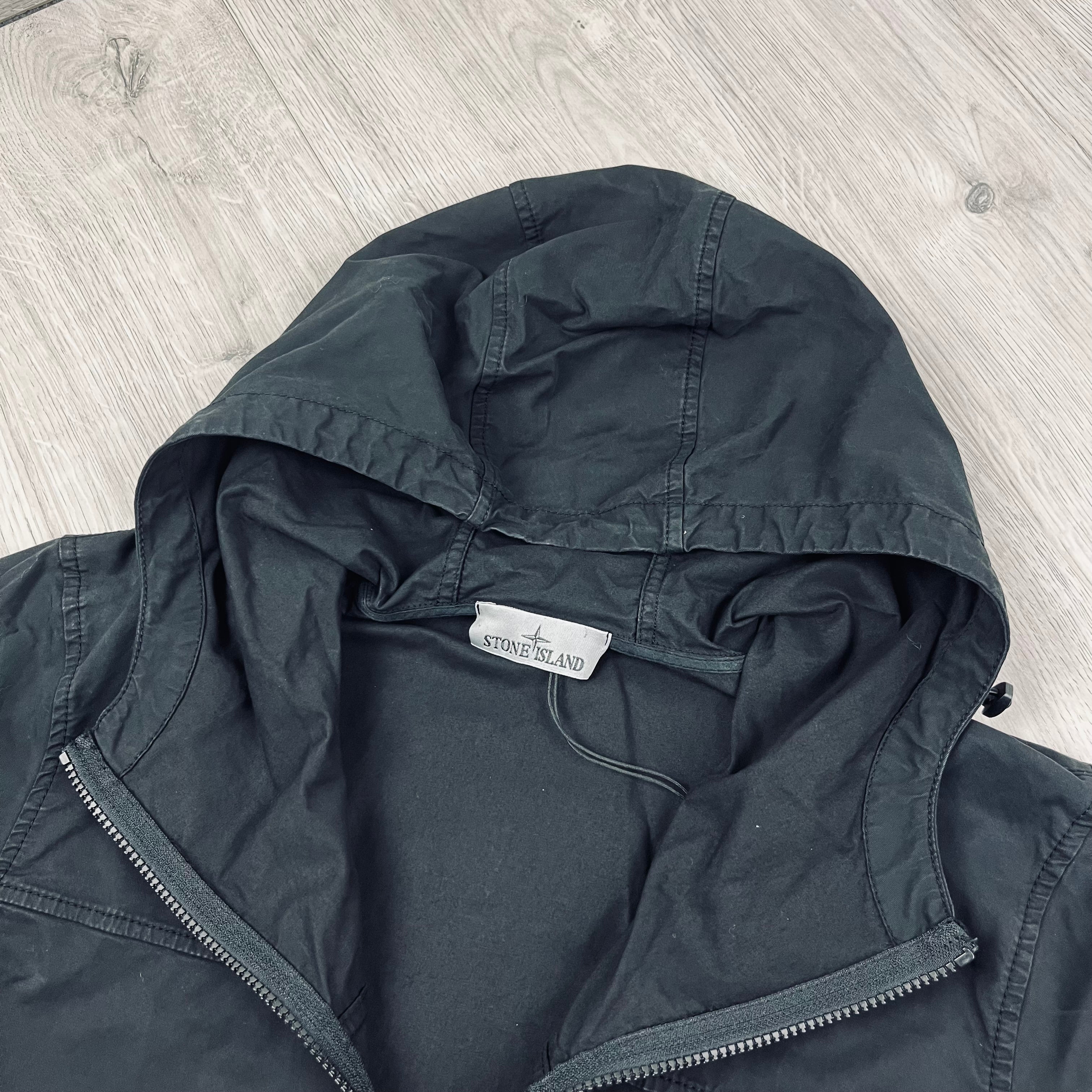 Stone Island Hooded Overshirt - Black -Usfansport