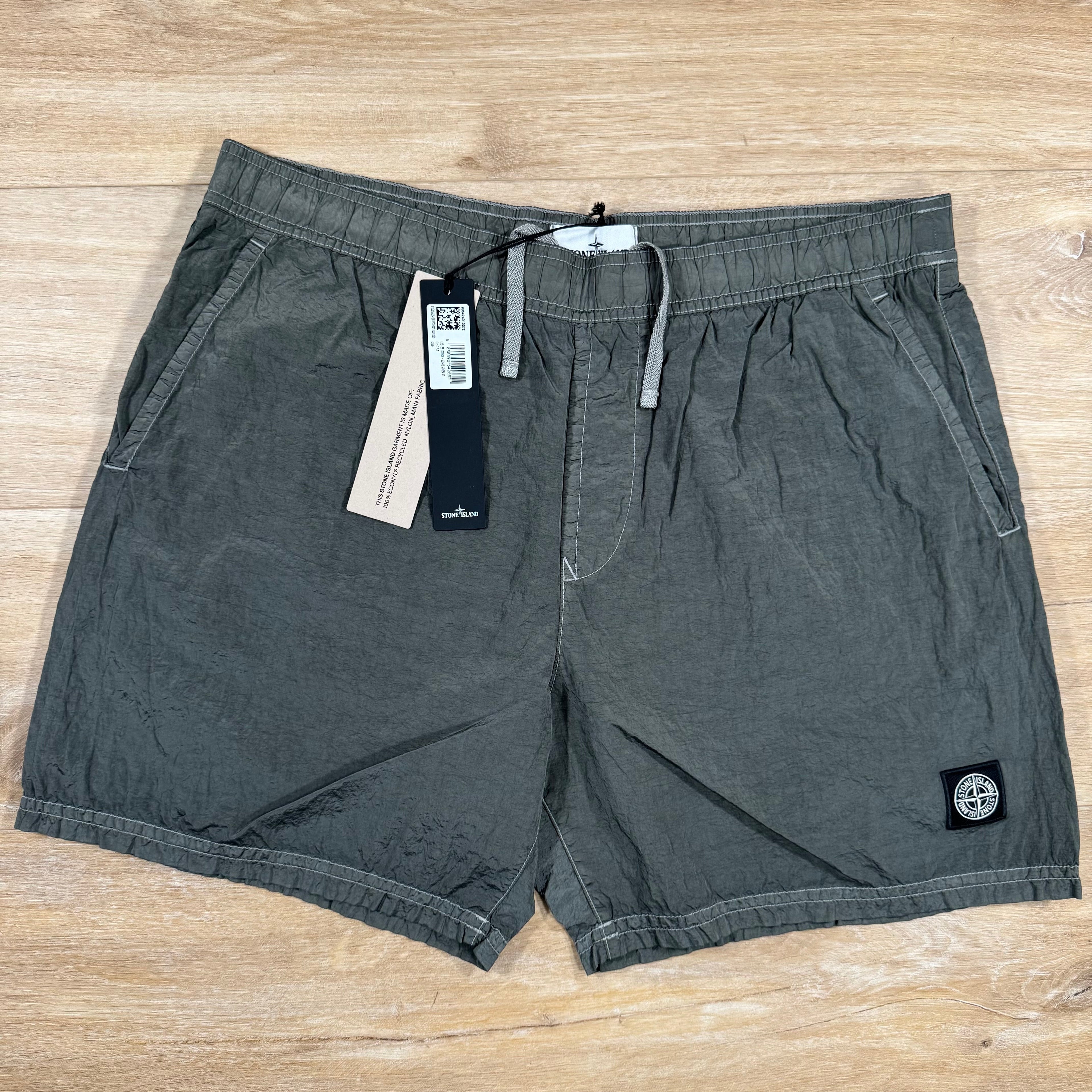 Stone Island Nylon Metal Swim Shorts in Military Green -Usfansport