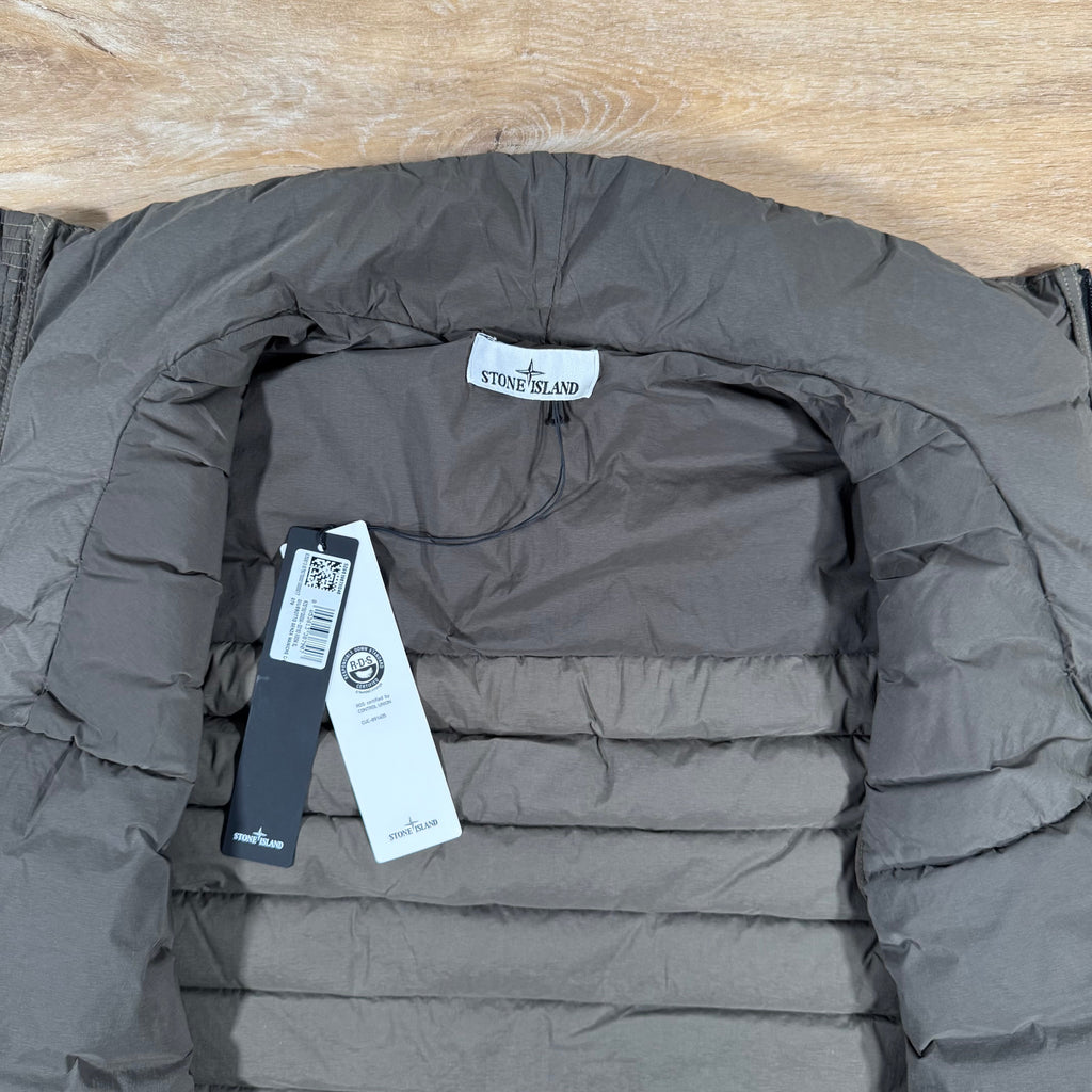 Stone Island Seamless Tunnel Nylon Down-TC Vest in Military Green -Usfansport