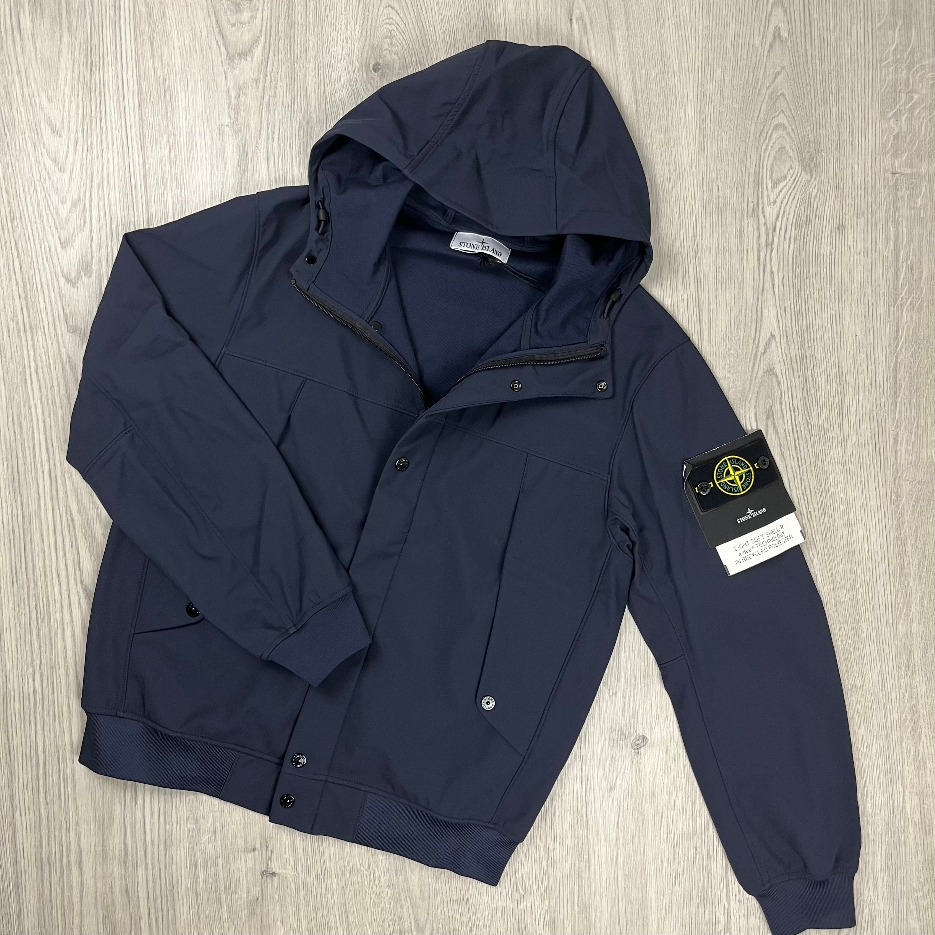 Stone Island Shell Jacket - Navy -Usfansport