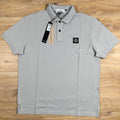 Stone Island Organic Cotton Pique Polo Shirt in Pearl Grey -Usfansport
