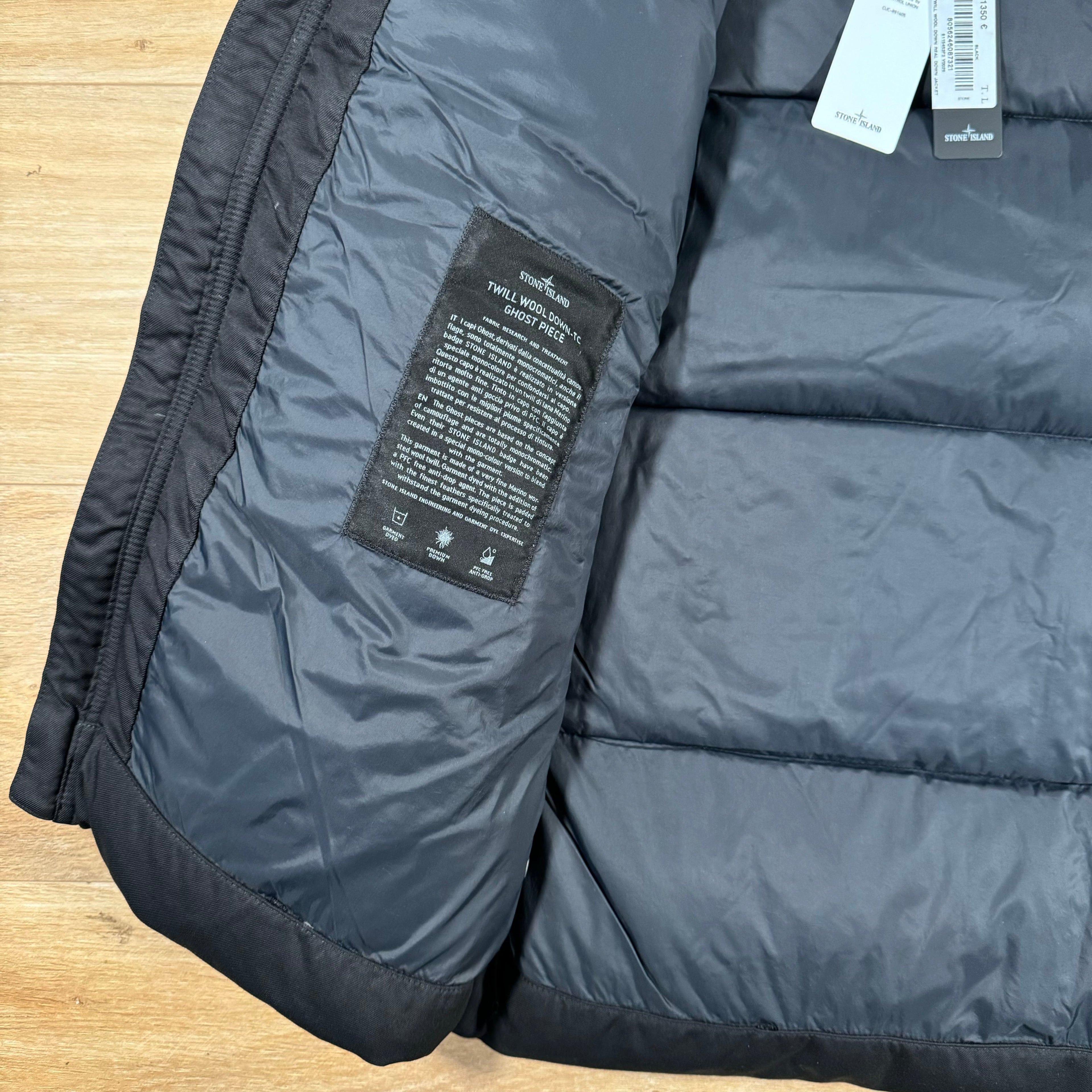 Stone Island Down-TC Ghost Jacket in Black -Usfansport