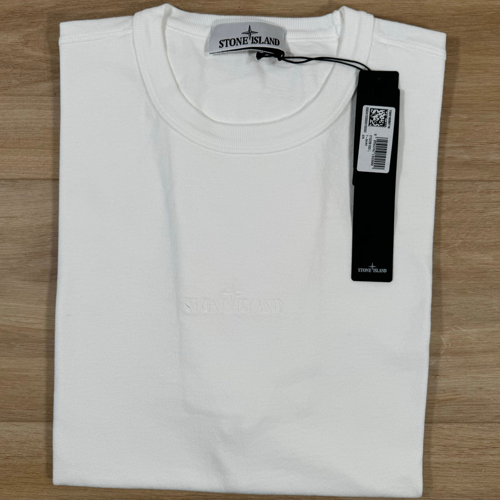 Stone Island Old Effect Cotton T-Shirt in White -Usfansport