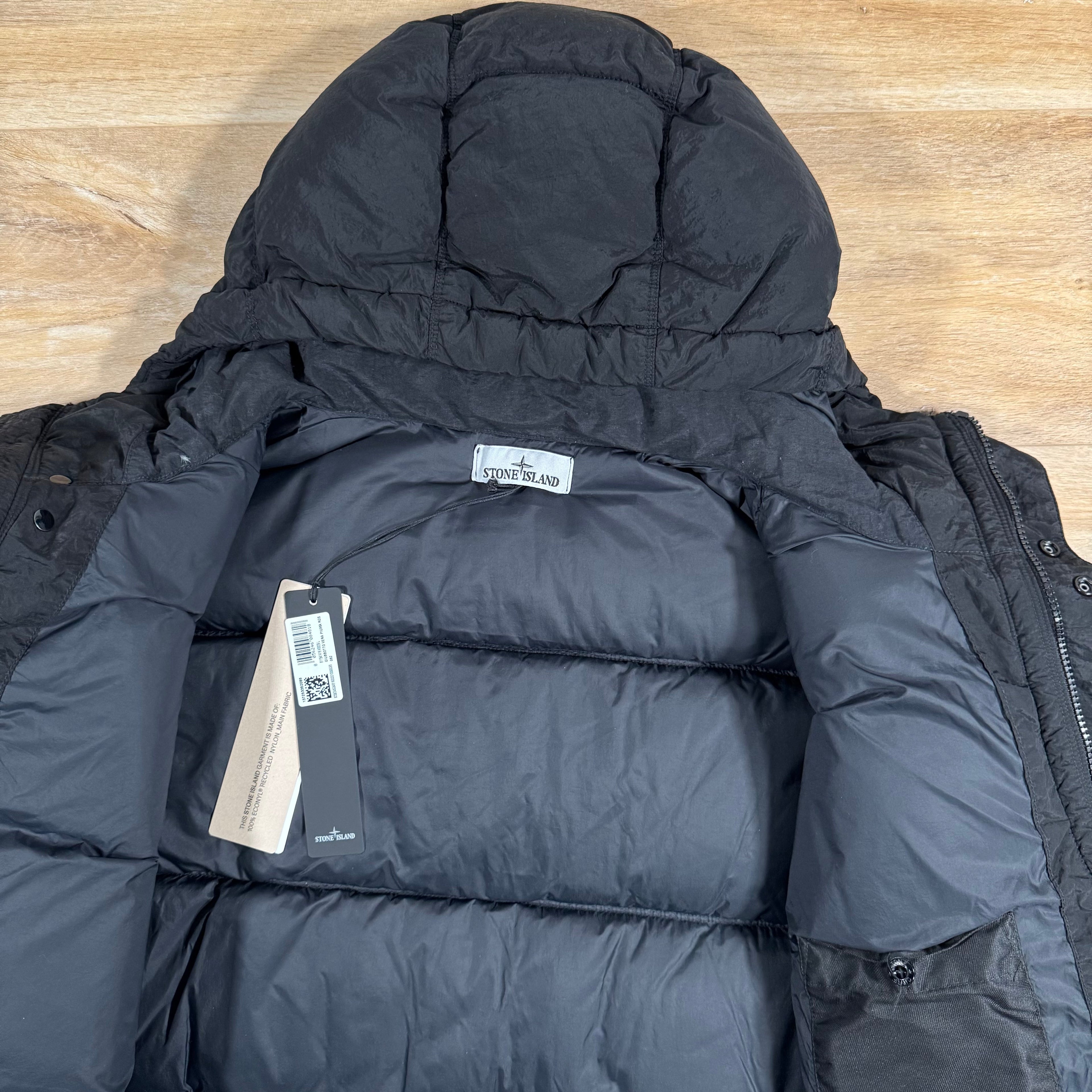 Stone Island Nylon Metal Down Jacket in Black -Usfansport