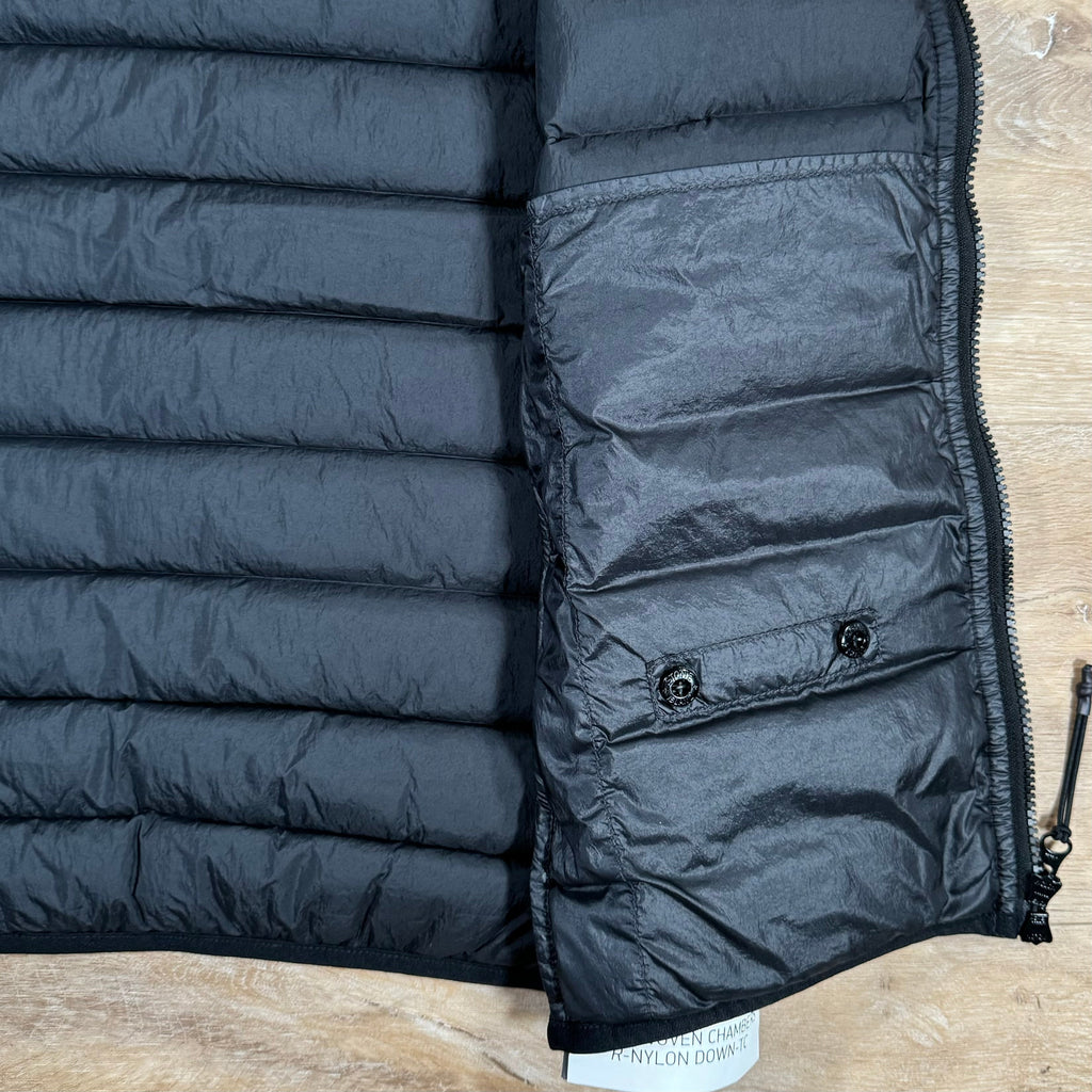 Stone Island Nylon Down-TC Vest in Black -Usfansport