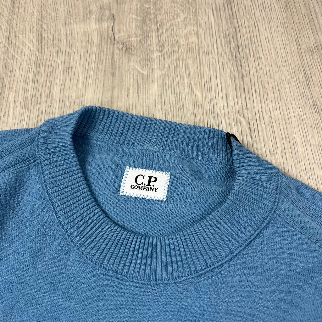 CP Company Knit Sweatshirt - Aegean Blue -Usfansport