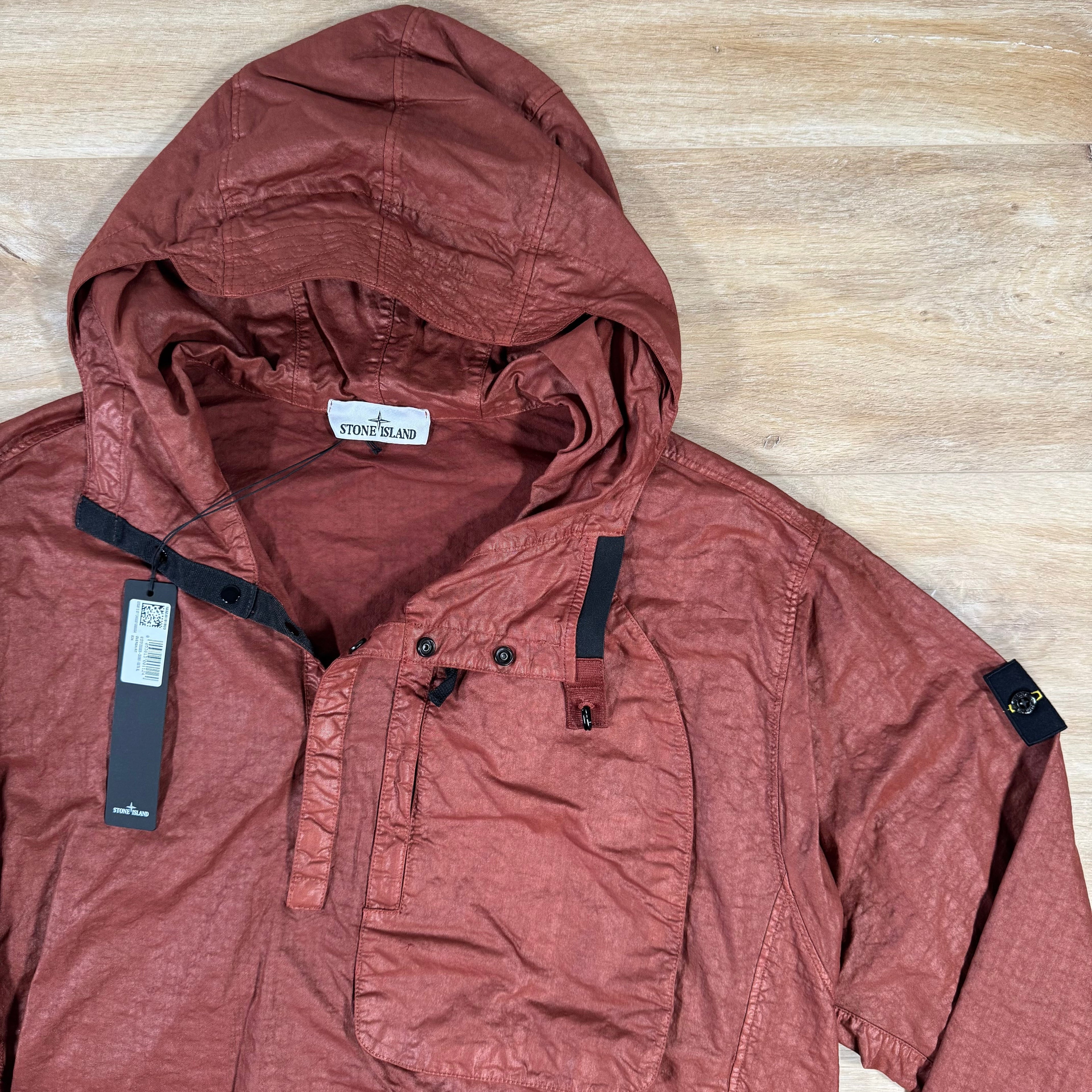 Stone Island Organic Look Nylon Panama-TC Anorak Jacket in Copper -Usfansport