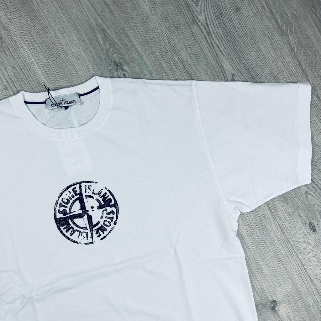Stone Island Printed T-Shirt - White -Usfansport