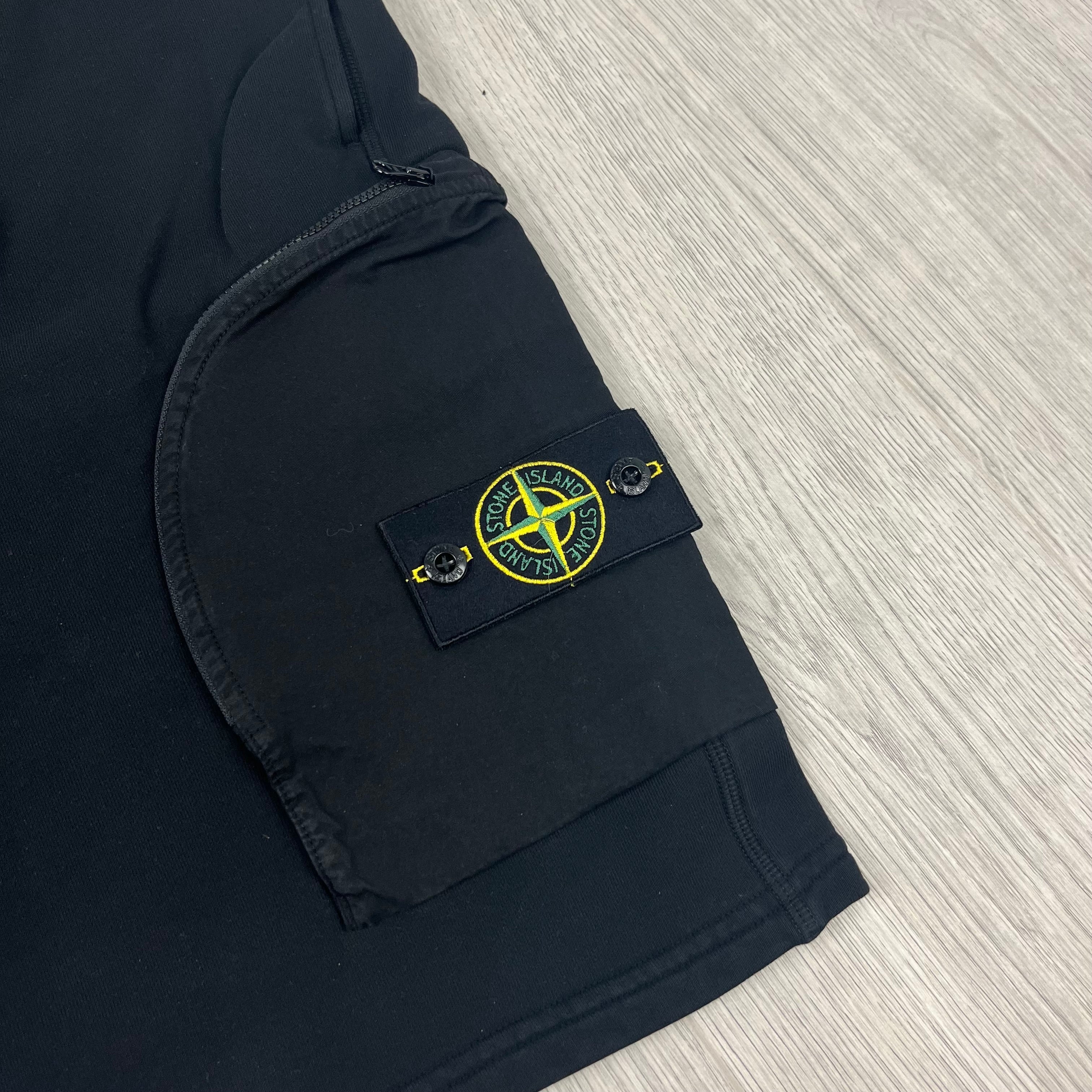 Stone Island Jersey Shorts - Black -Usfansport